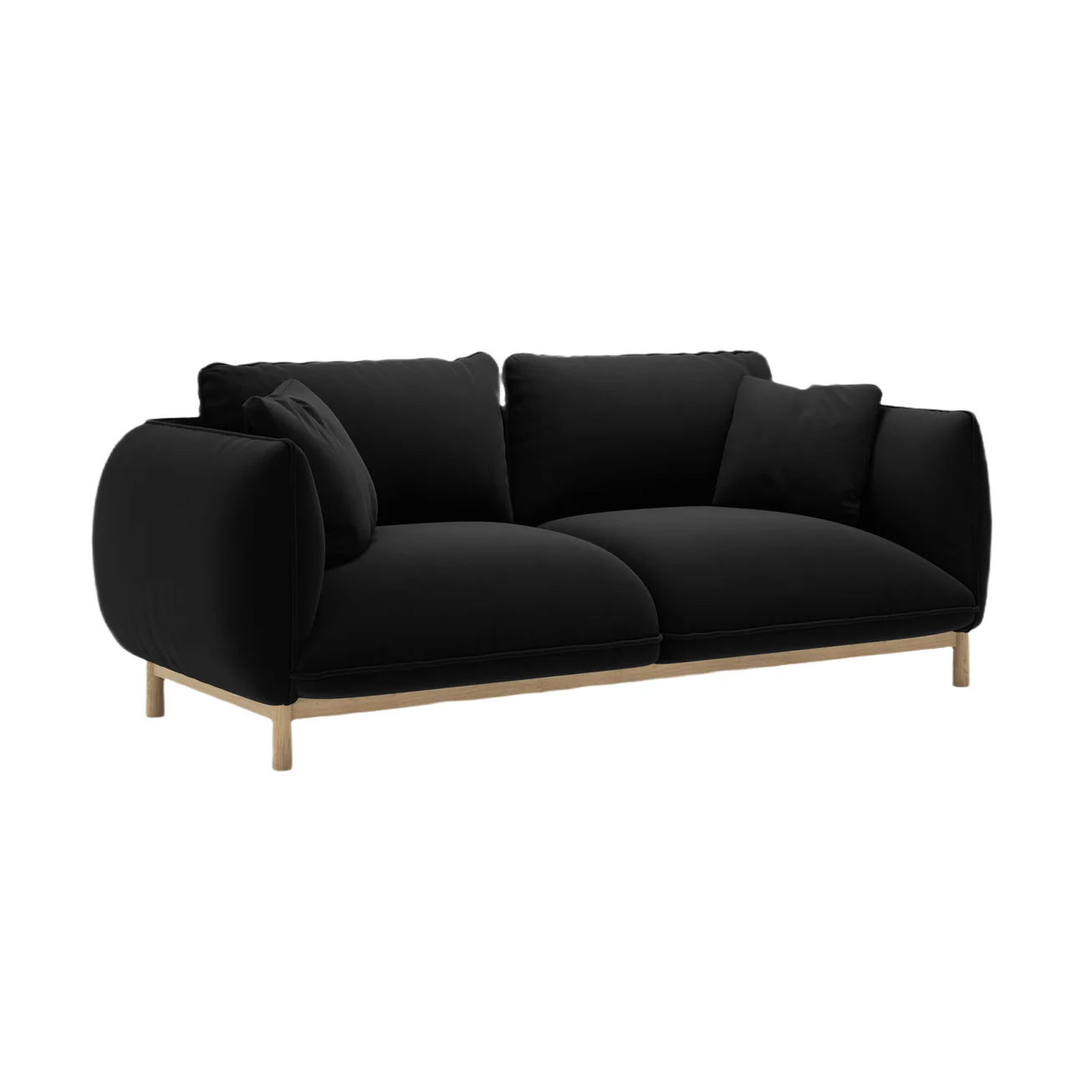 Sofa aksamitna 2-osobowa ADA czarny