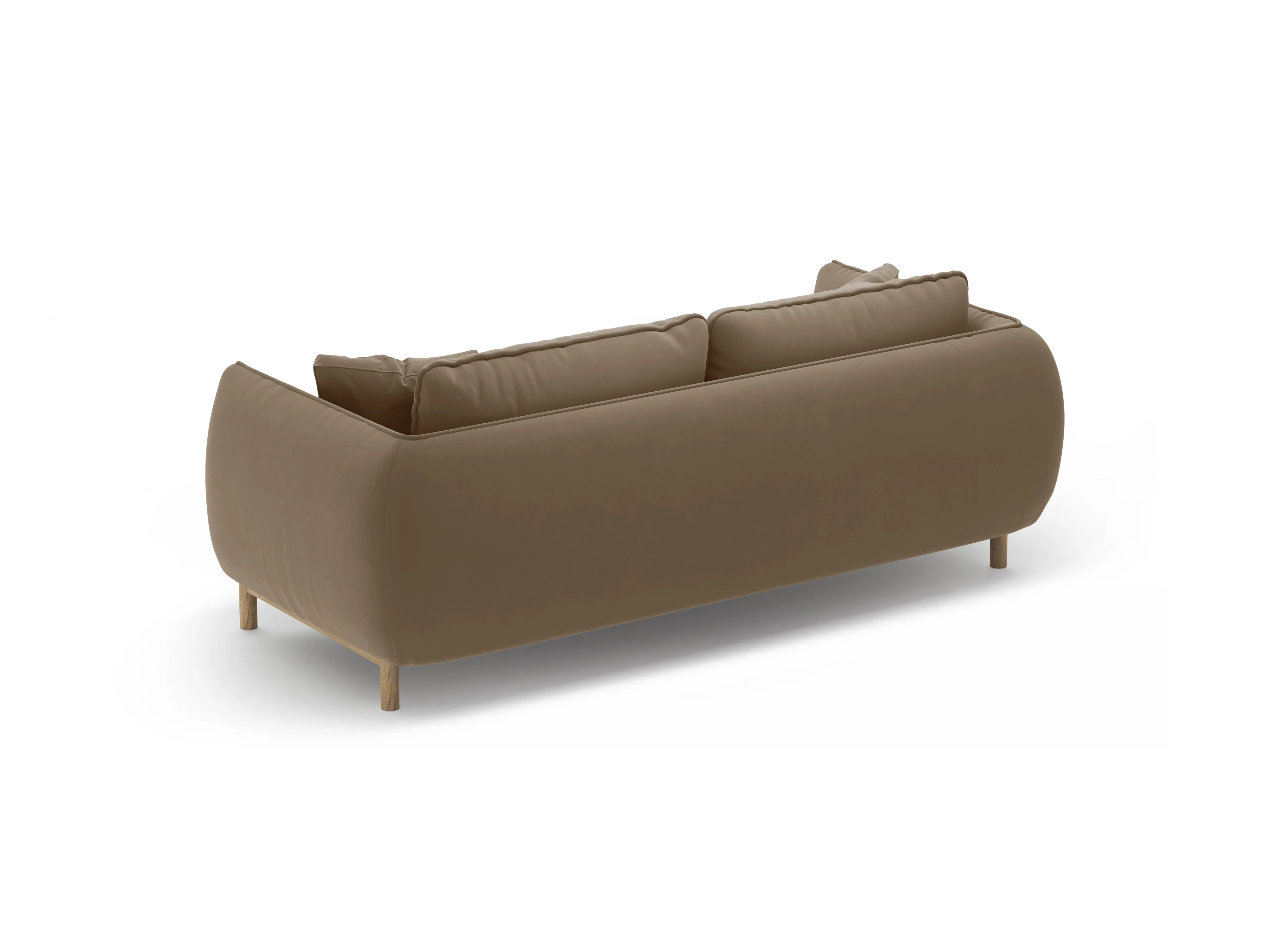 Sofa aksamitna 2-osobowa ADA jasnobrązowy - Image 5