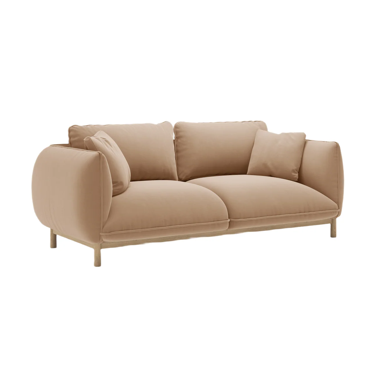 Sofa aksamitna 2-osobowa ADA piaskowy