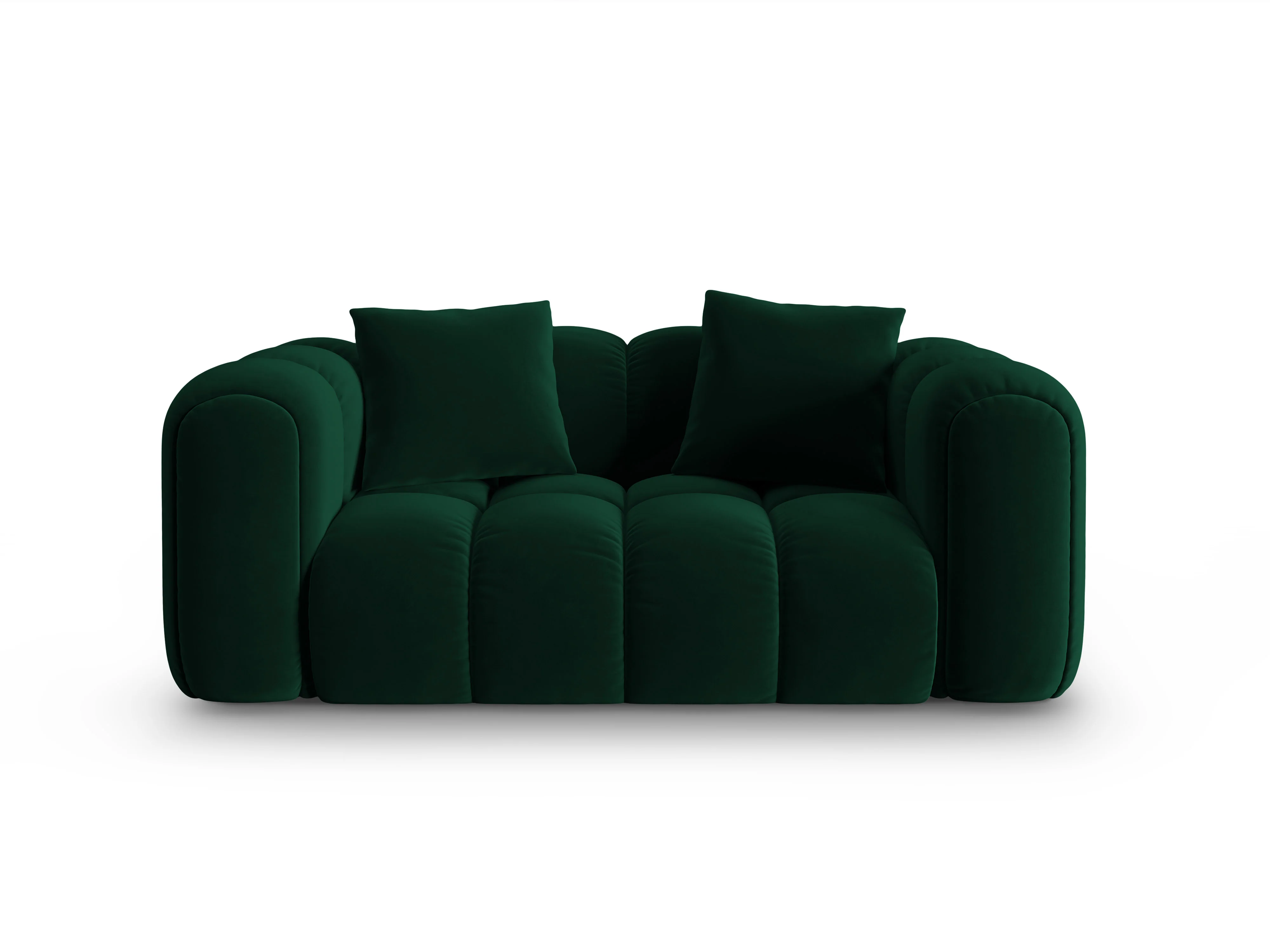Sofa aksamitna 2-osobowa ASTRO butelkowa zieleń - Image 2