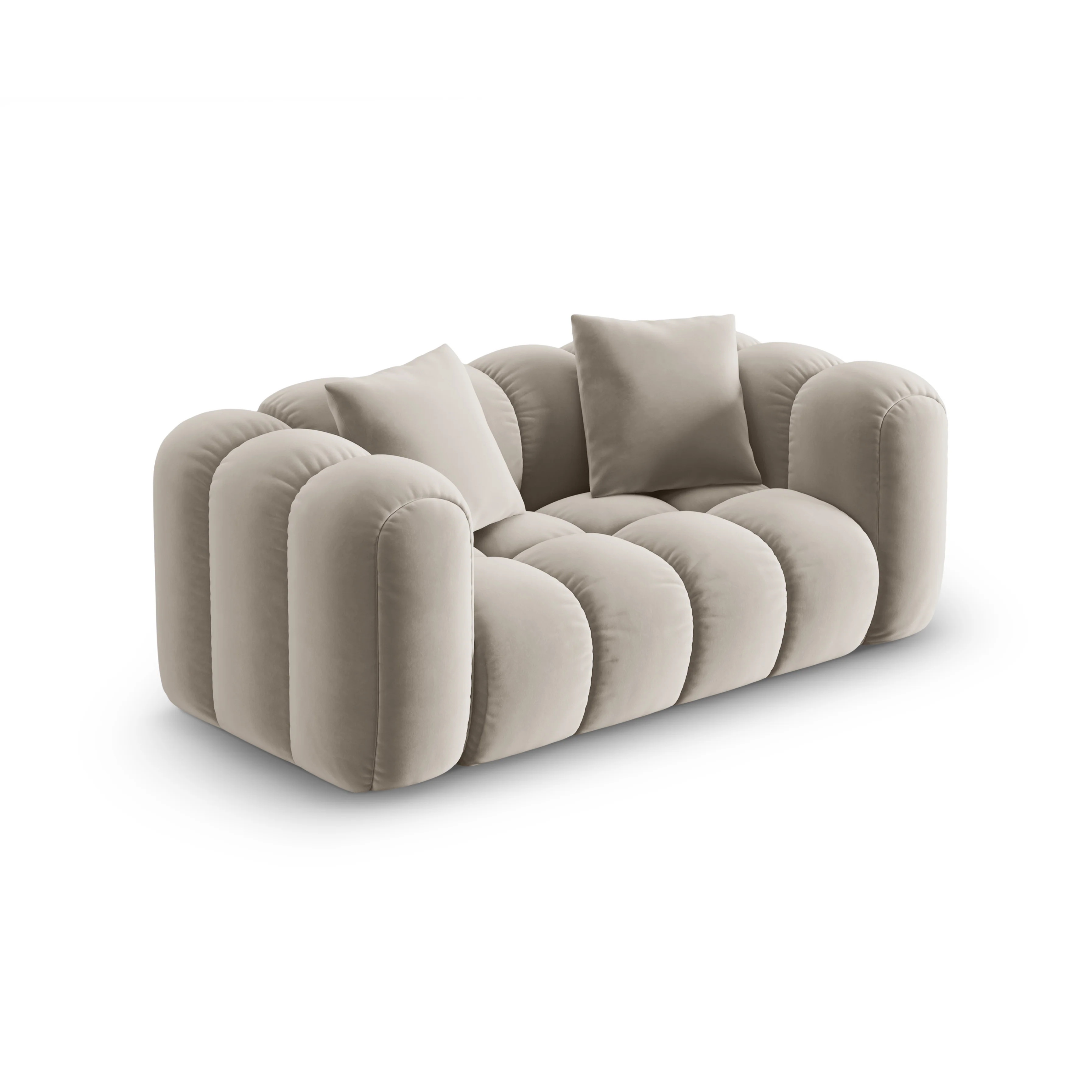Sofa aksamitna 2-osobowa ASTRO ecru