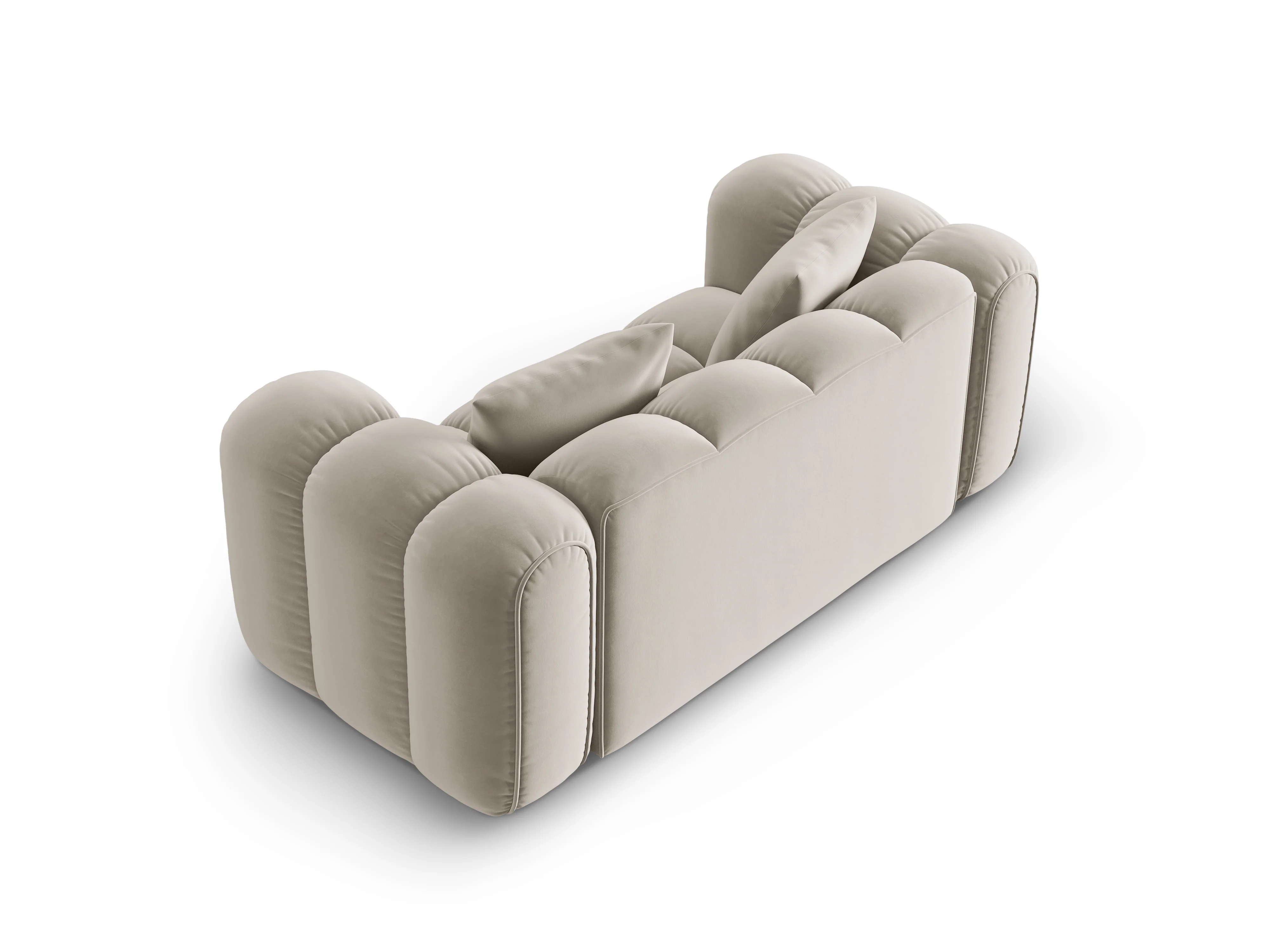 Sofa aksamitna 2-osobowa ASTRO ecru - Image 4