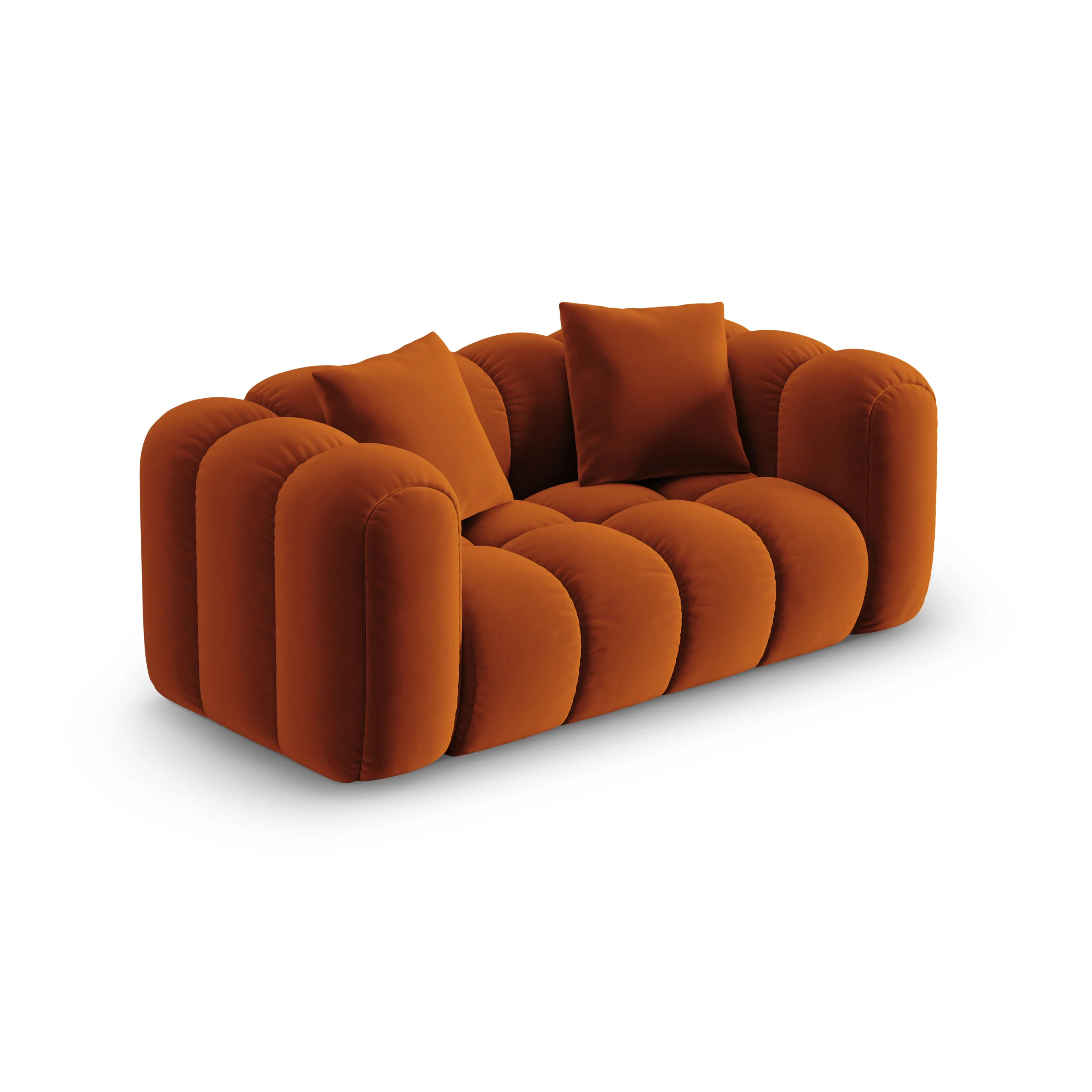 Sofa aksamitna 2-osobowa ASTRO rudy
