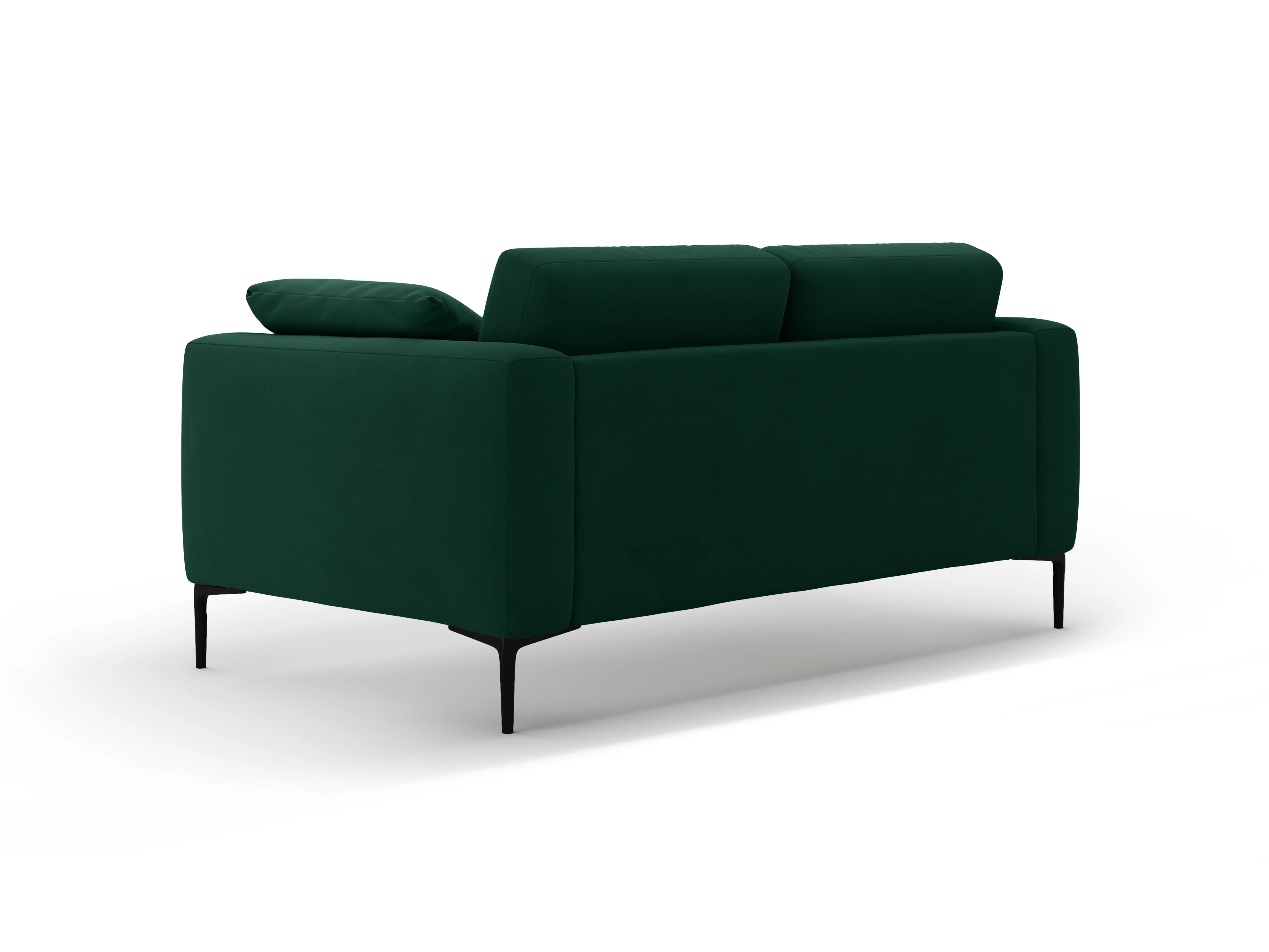 Sofa aksamitna 2-osobowa BEMY butelkowa zieleń - Image 5