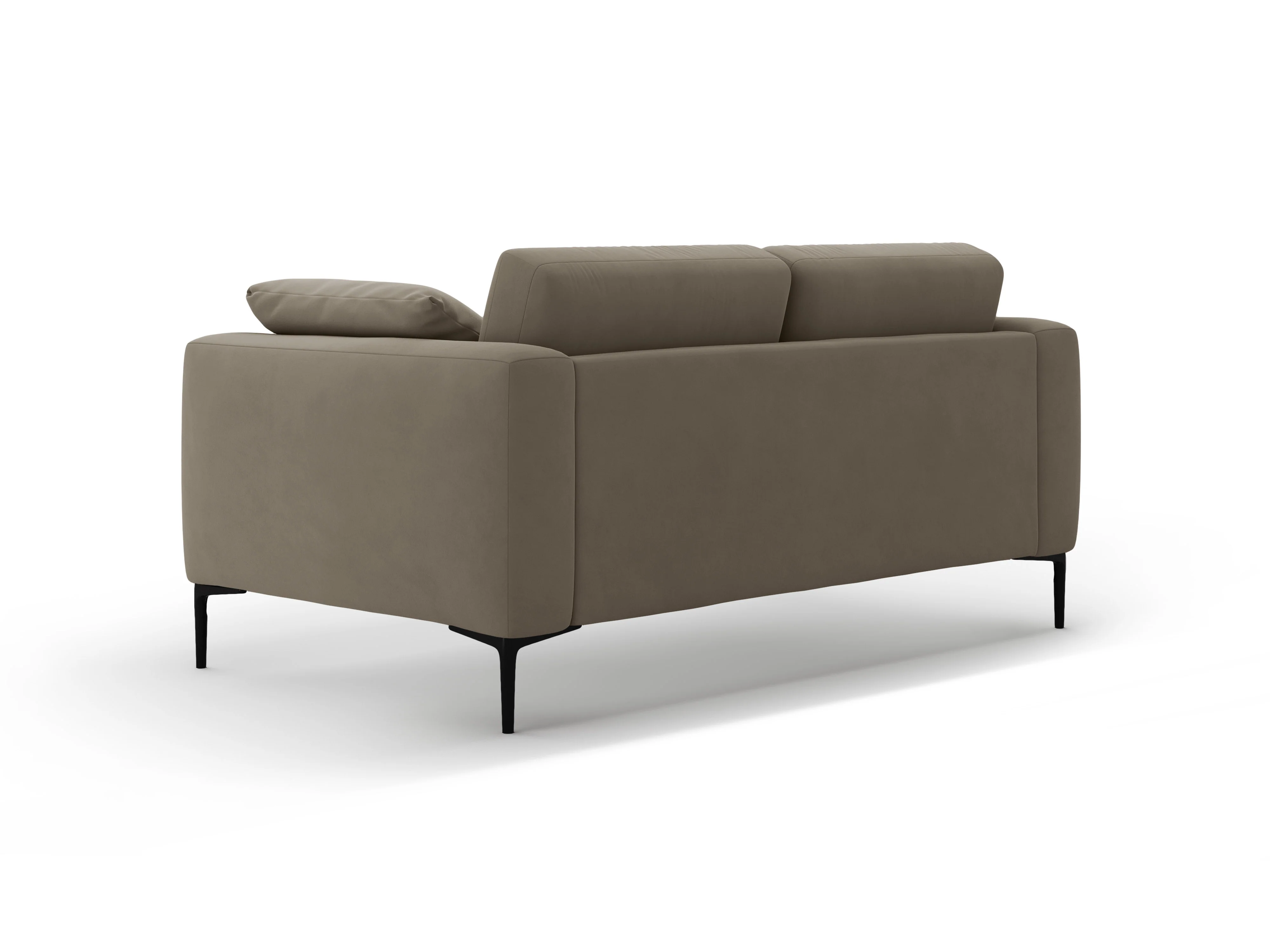 Sofa aksamitna 2-osobowa BEMY szarobrązowy - Image 5