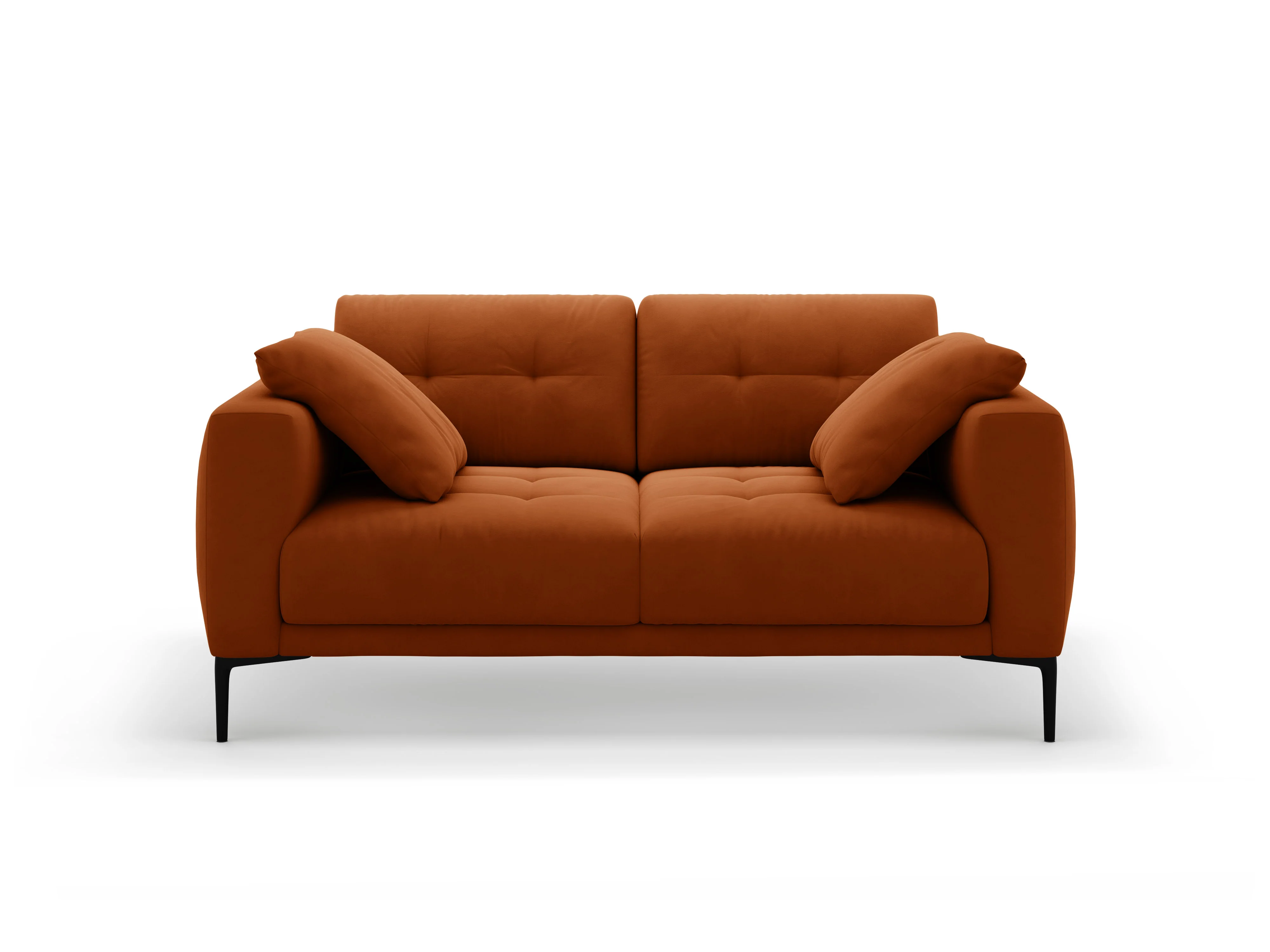 Sofa aksamitna 2-osobowa BEMY terracotta - Image 4