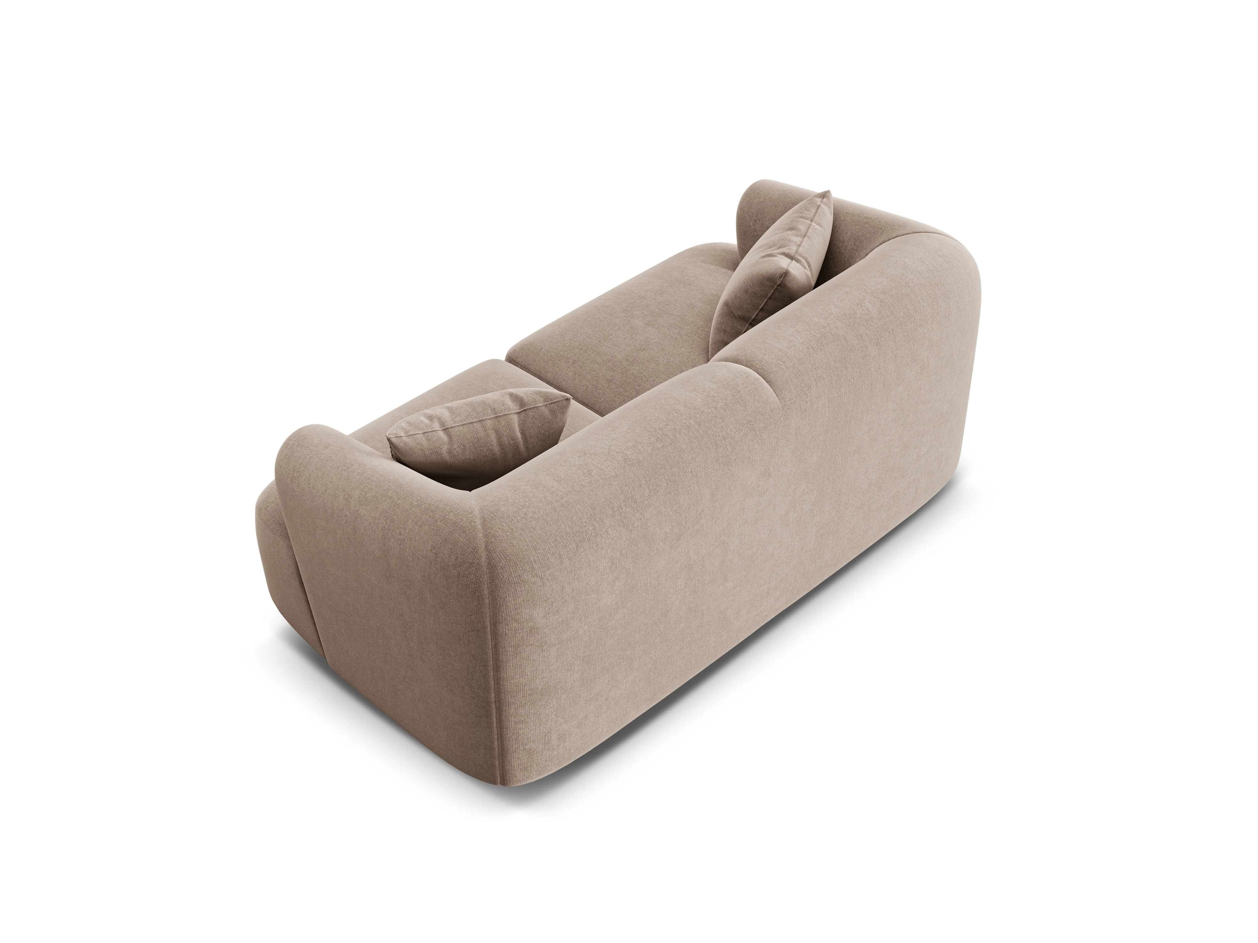 Sofa aksamitna 2-osobowa CAMPI ciemnobeżowy - Image 3