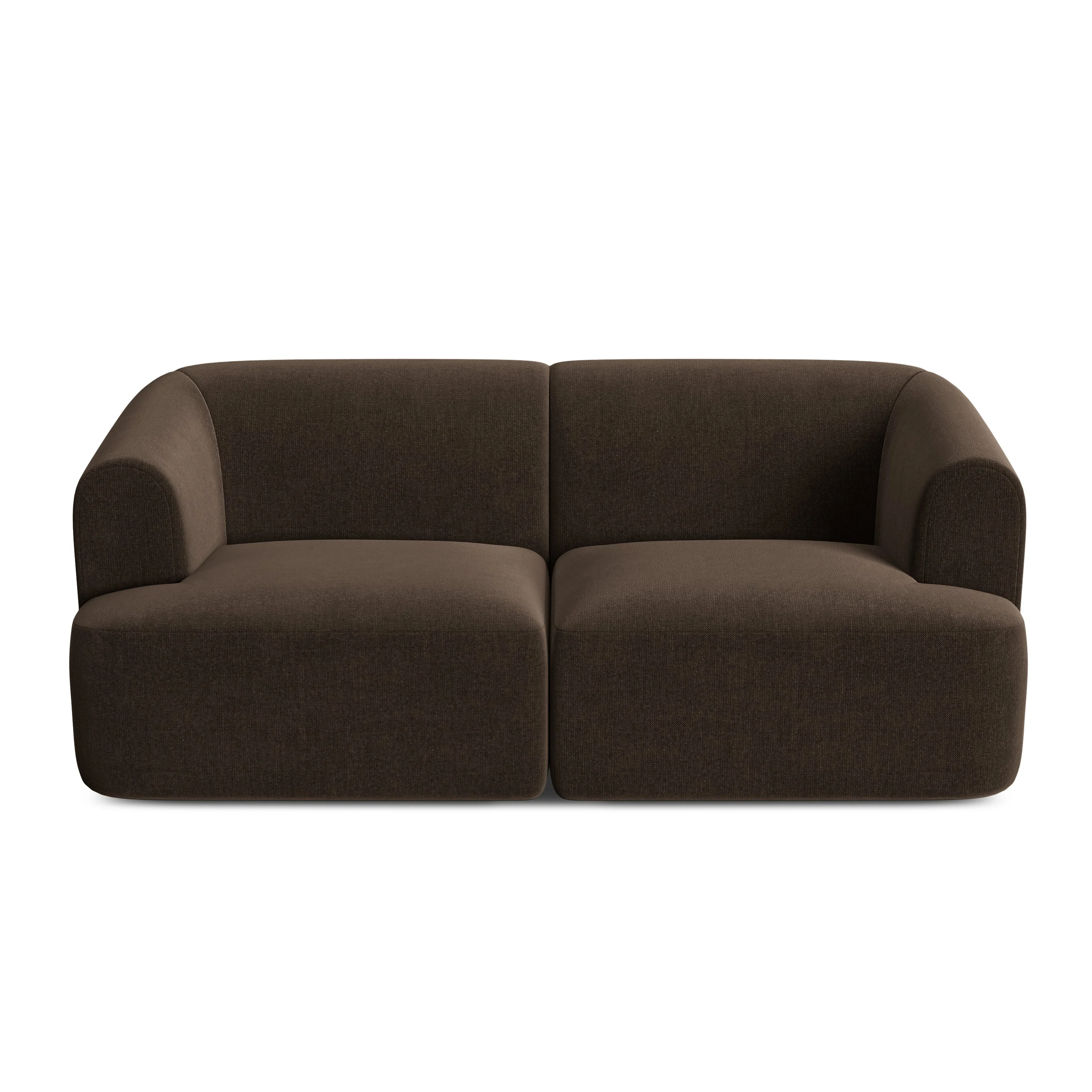Sofa aksamitna 2-osobowa CAMPI czekoladowy - Image 5