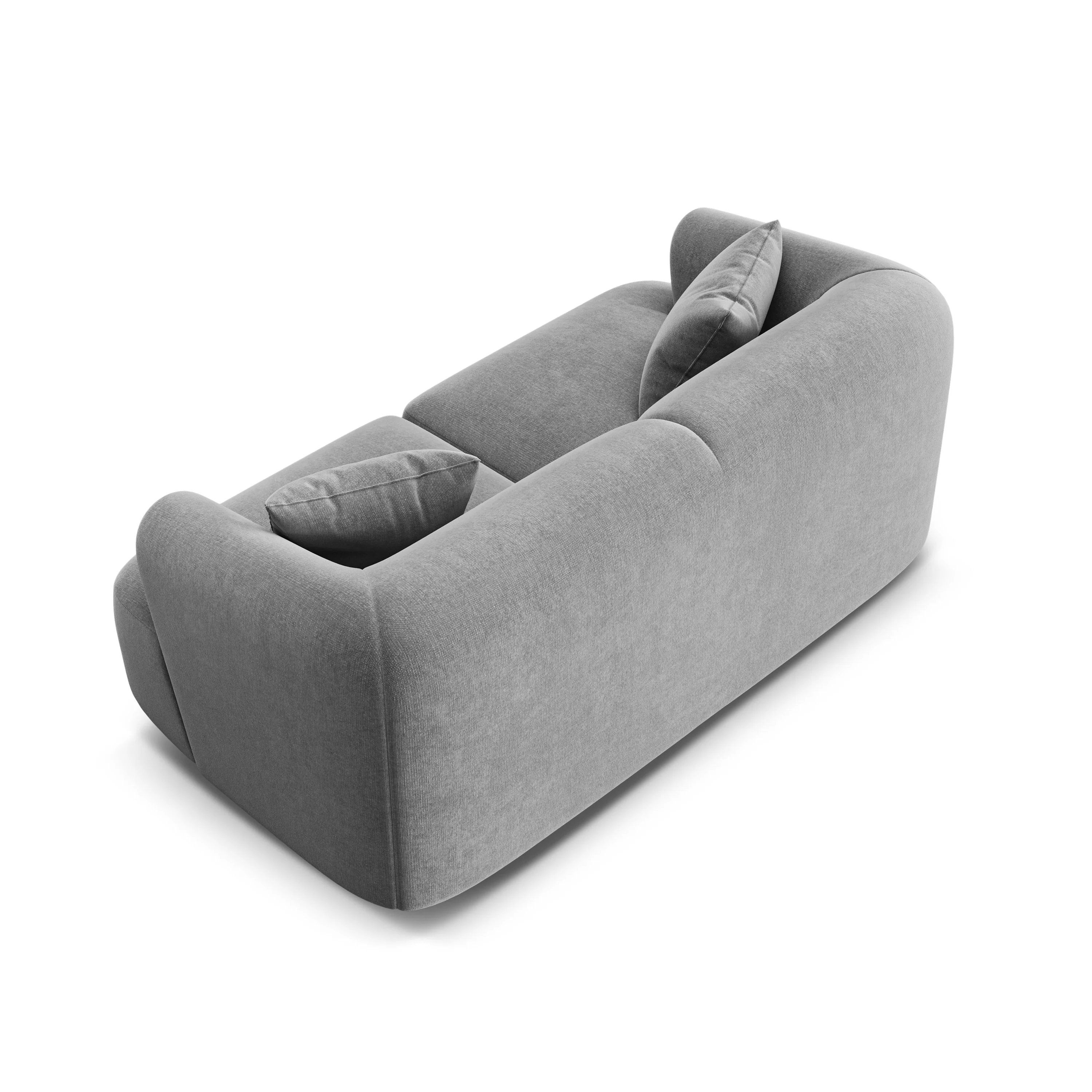 Sofa aksamitna 2-osobowa CAMPI szary - Image 3