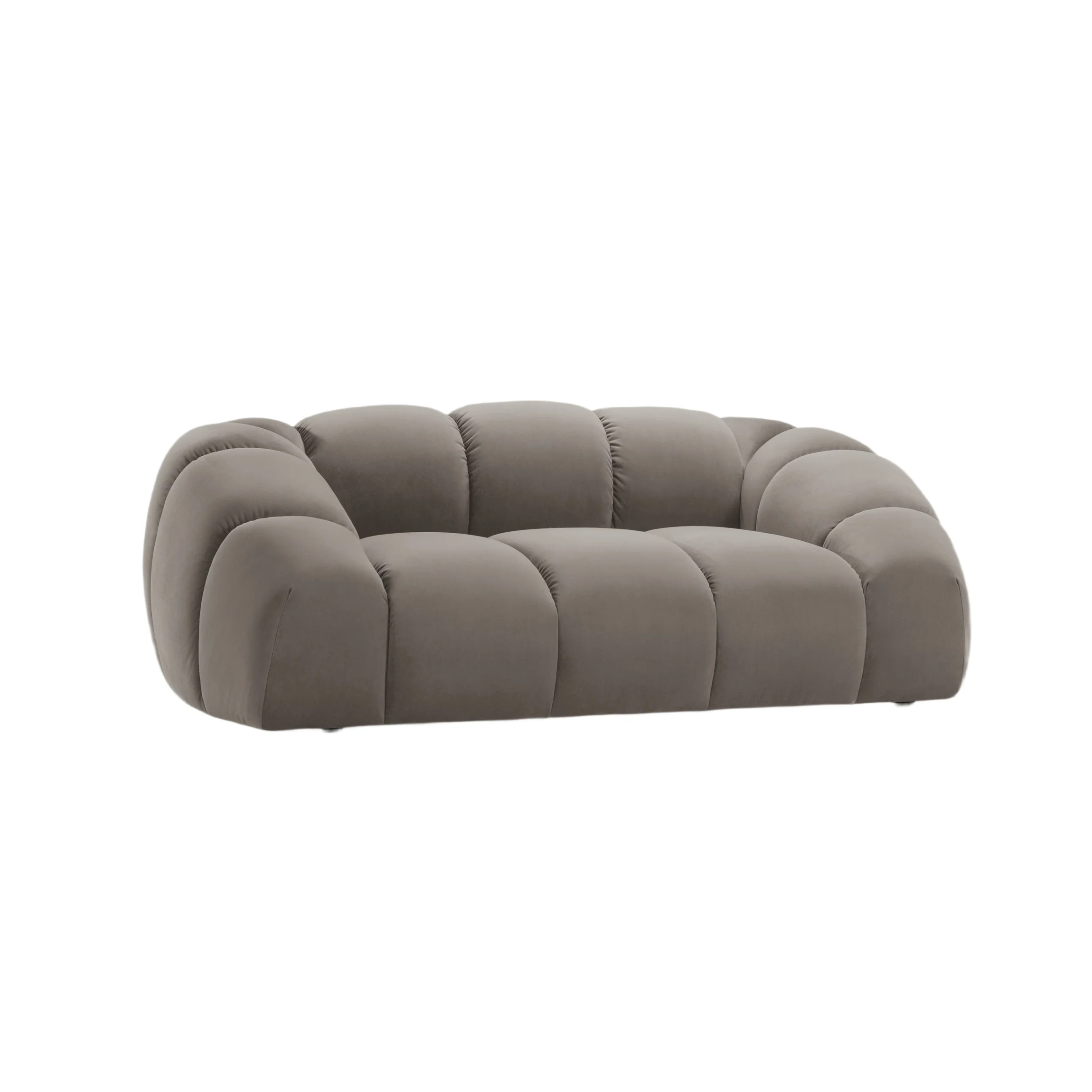 Sofa aksamitna 2-osobowa DIANA szarobrązowy