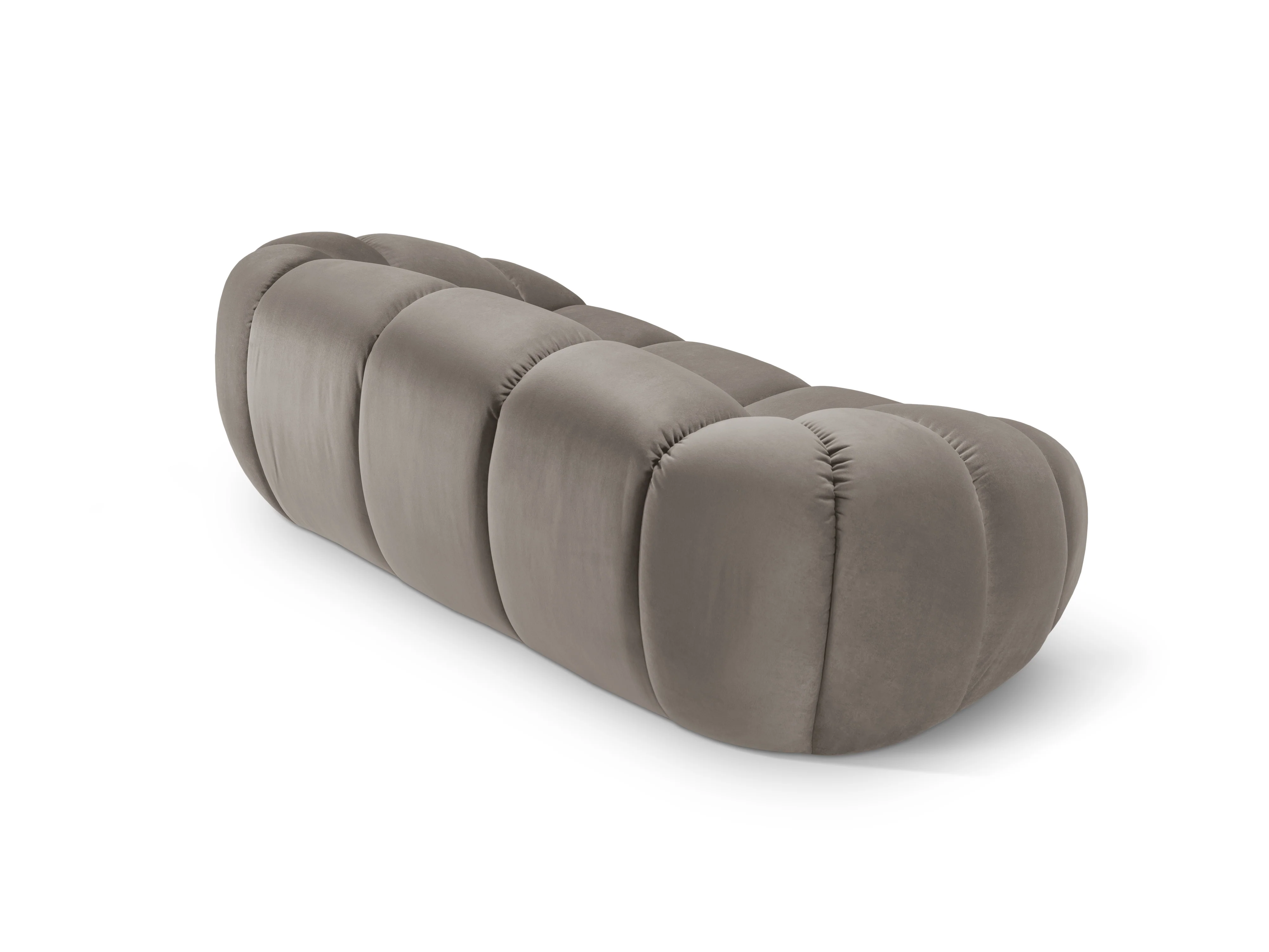 Sofa aksamitna 2-osobowa DIANA szarobrązowy - Image 4
