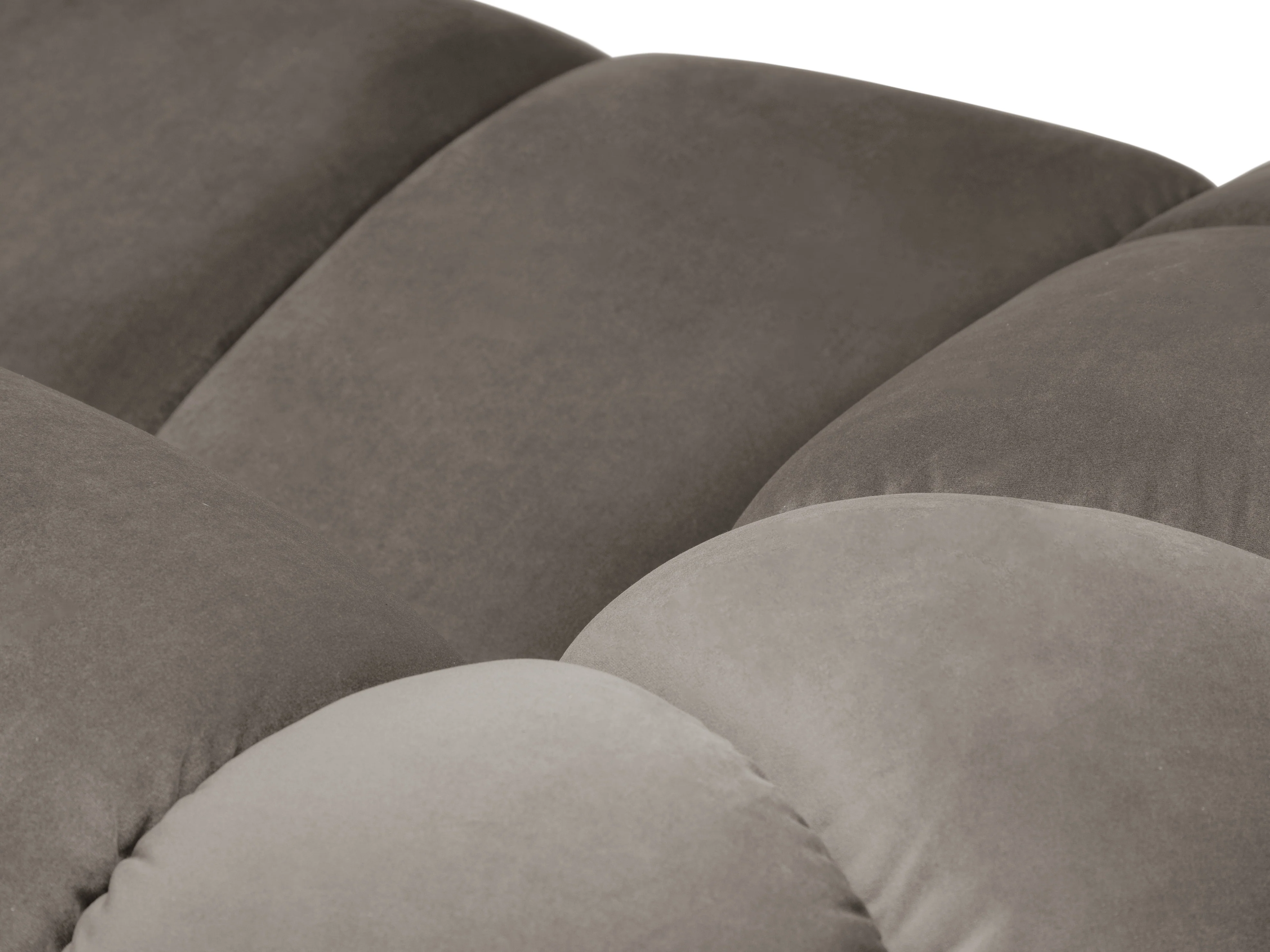 Sofa aksamitna 2-osobowa DIANA szarobrązowy - Image 5