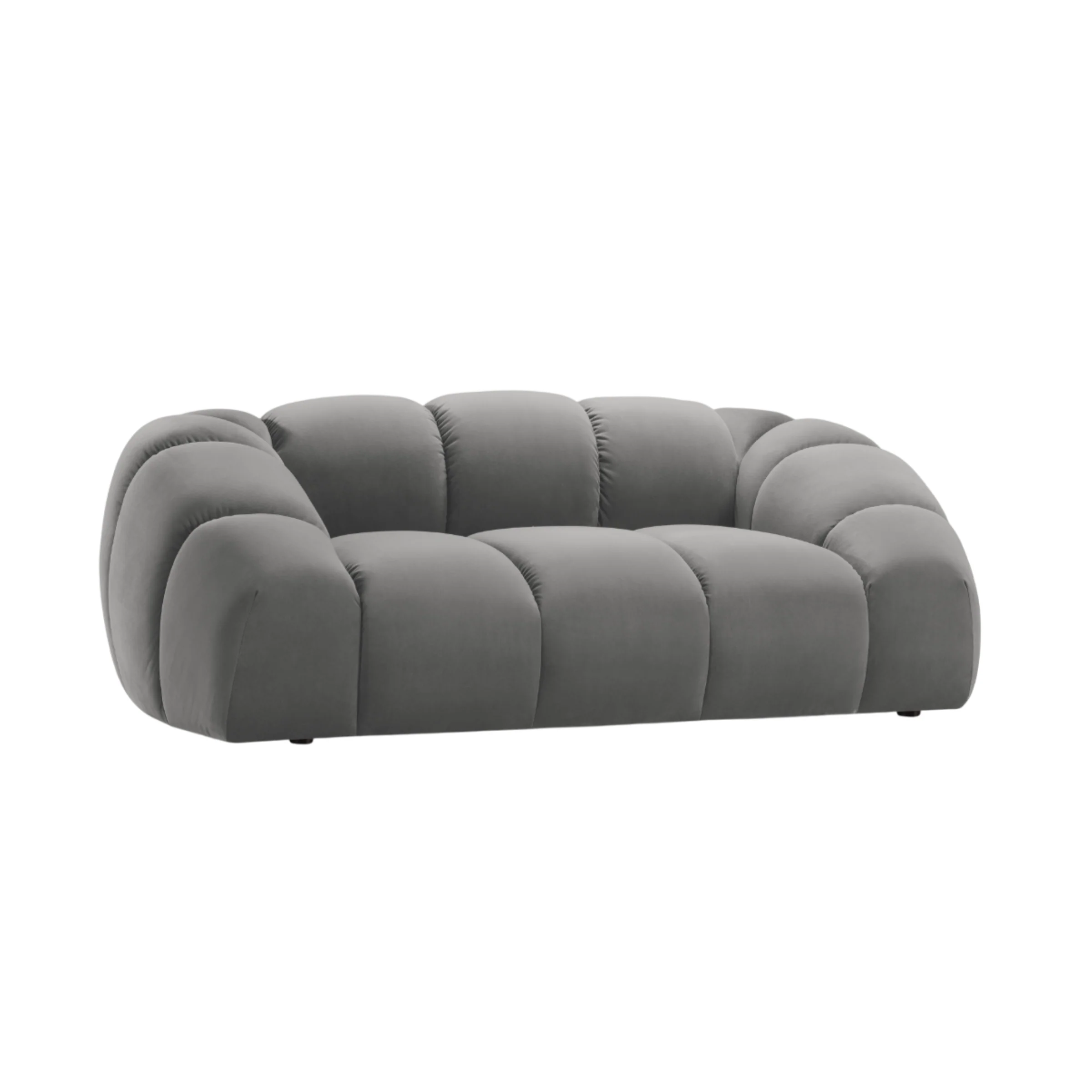 Sofa aksamitna 2-osobowa DIANA szary