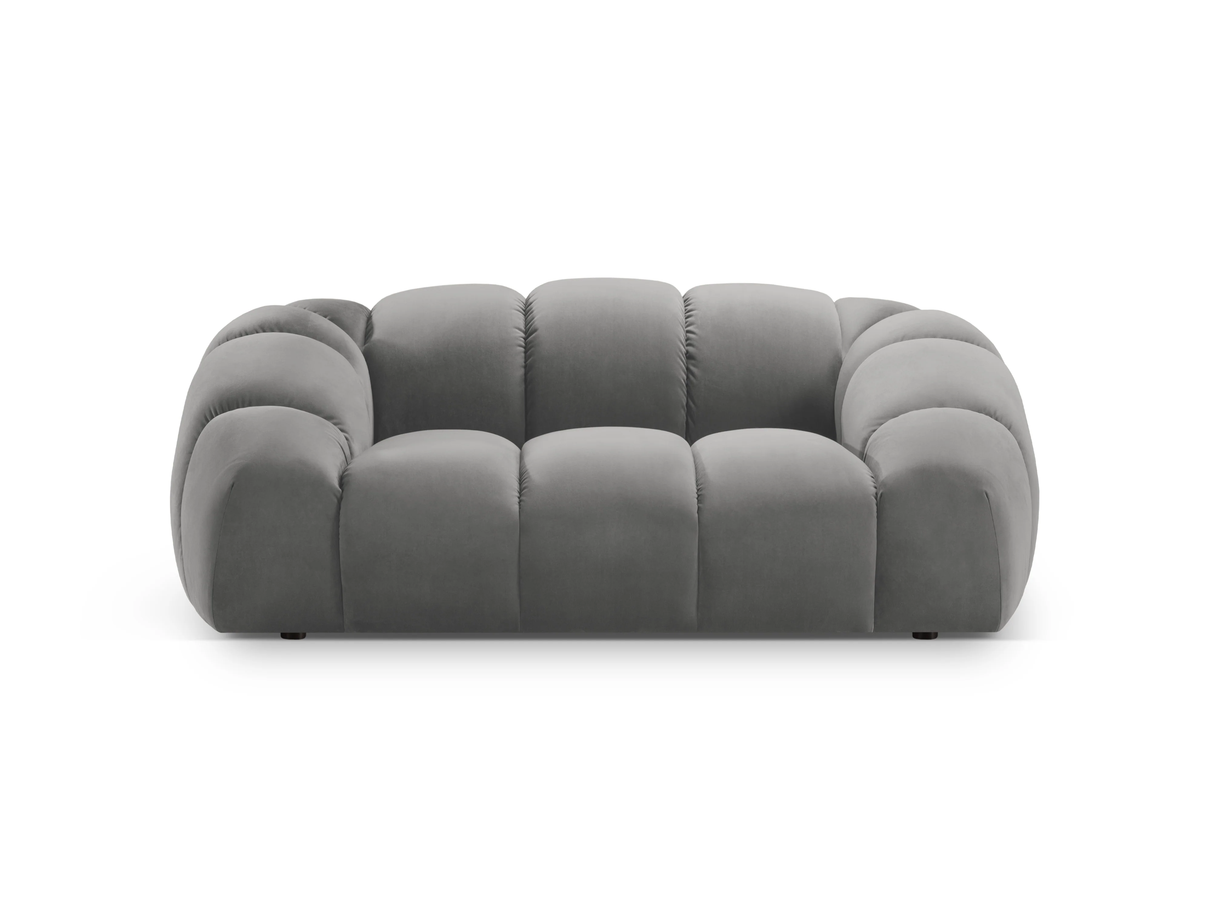 Sofa aksamitna 2-osobowa DIANA szary - Image 3