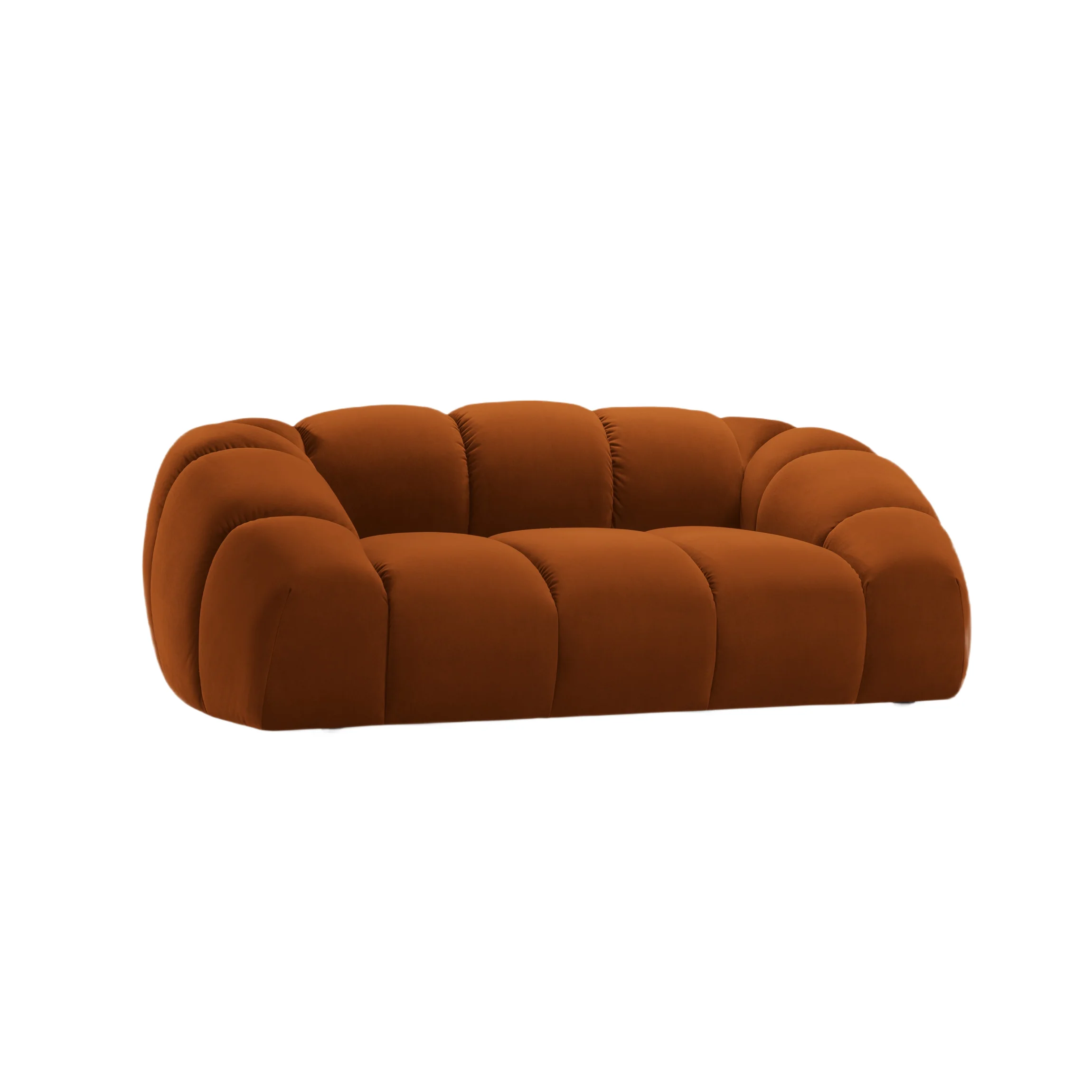 Sofa aksamitna 2-osobowa DIANA terracotta