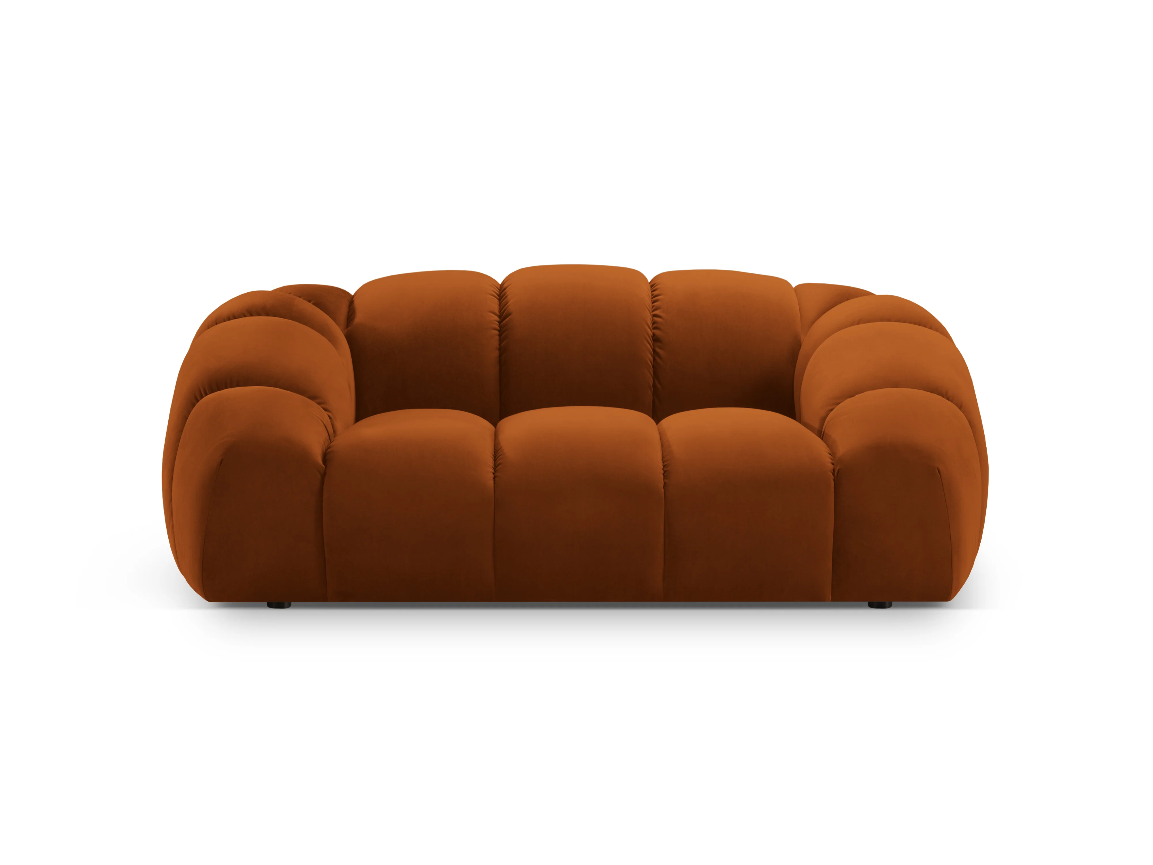 Sofa aksamitna 2-osobowa DIANA terracotta - Image 3