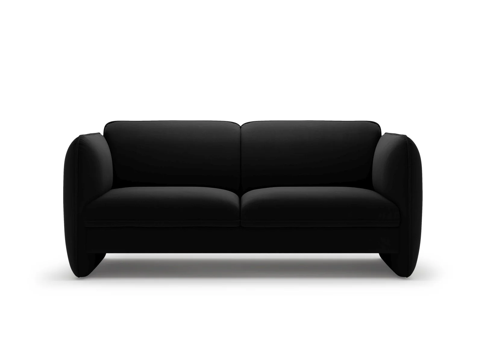 Sofa aksamitna 2-osobowa GEORGIA czarny - Image 3