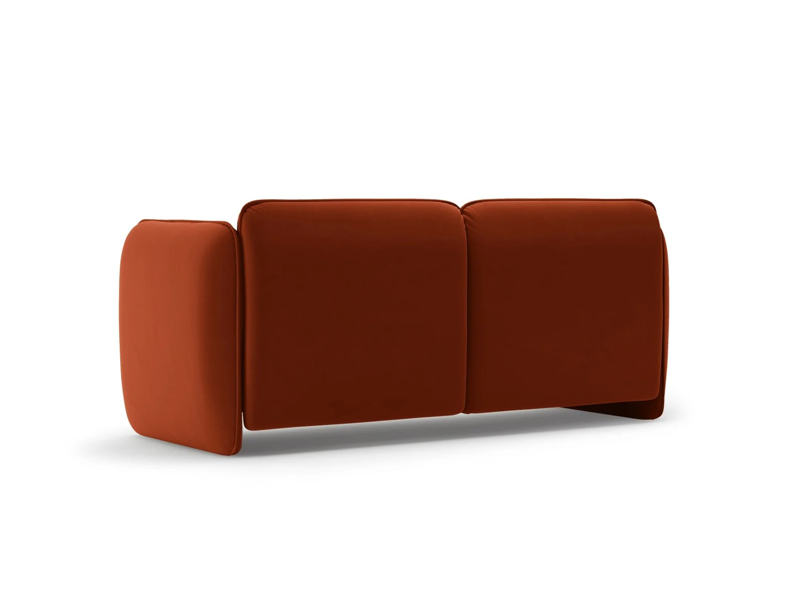 Sofa aksamitna 2-osobowa GEORGIA kasztanowy - Image 4