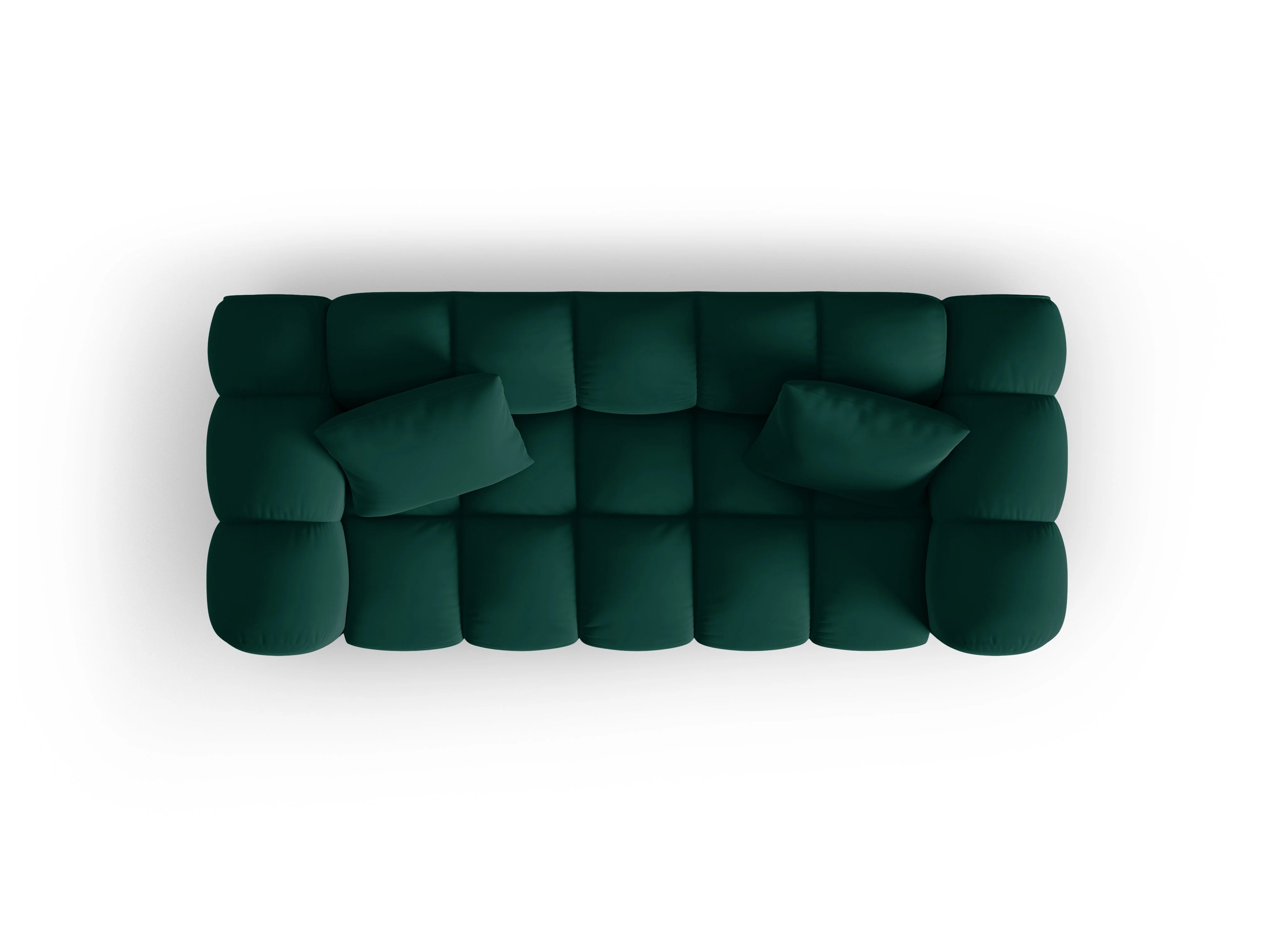 Sofa aksamitna 2-osobowa HALLEY butelkowa zieleń - Image 5