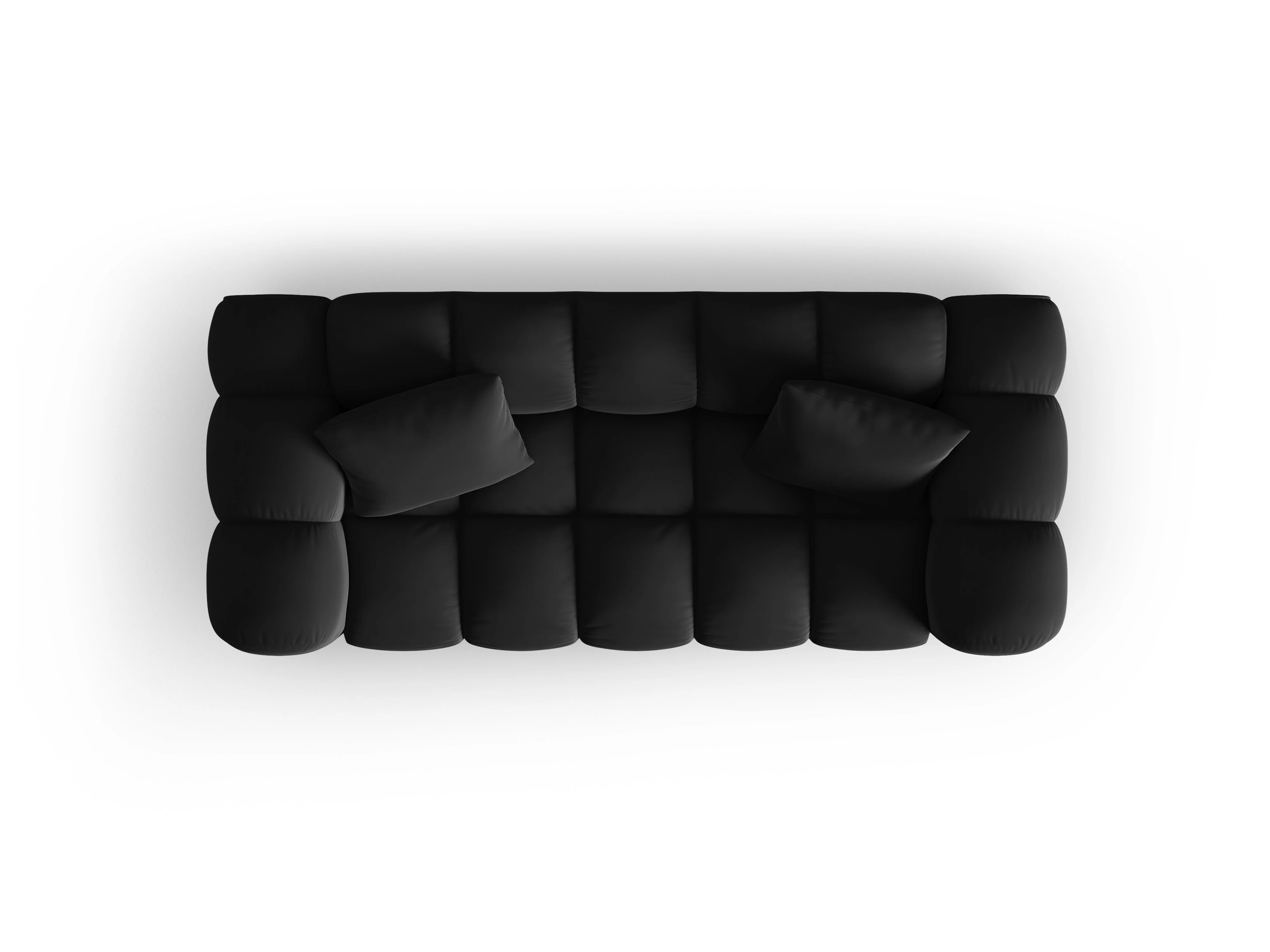 Sofa aksamitna 2-osobowa HALLEY czarny - Image 5
