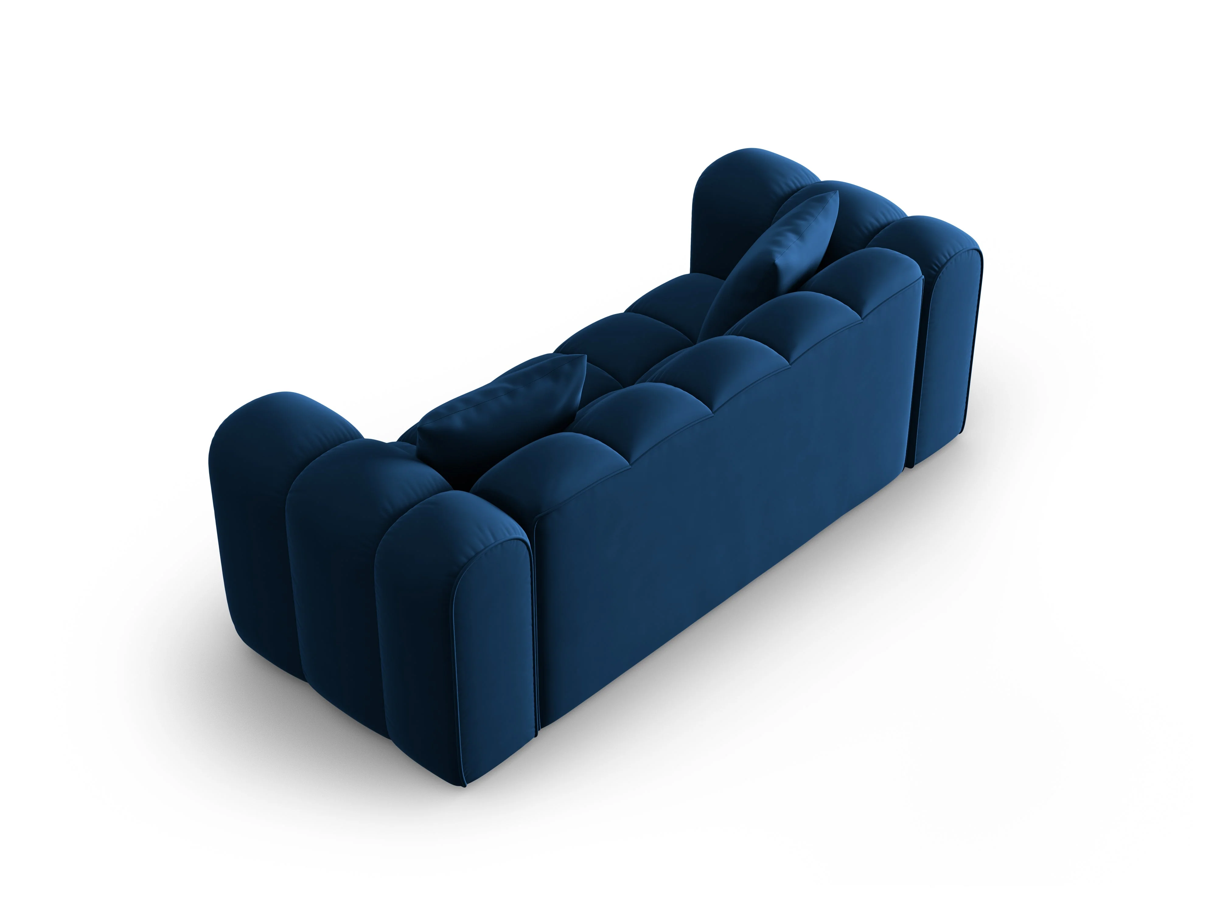 Sofa aksamitna 2-osobowa HALLEY granat królewski - Image 4