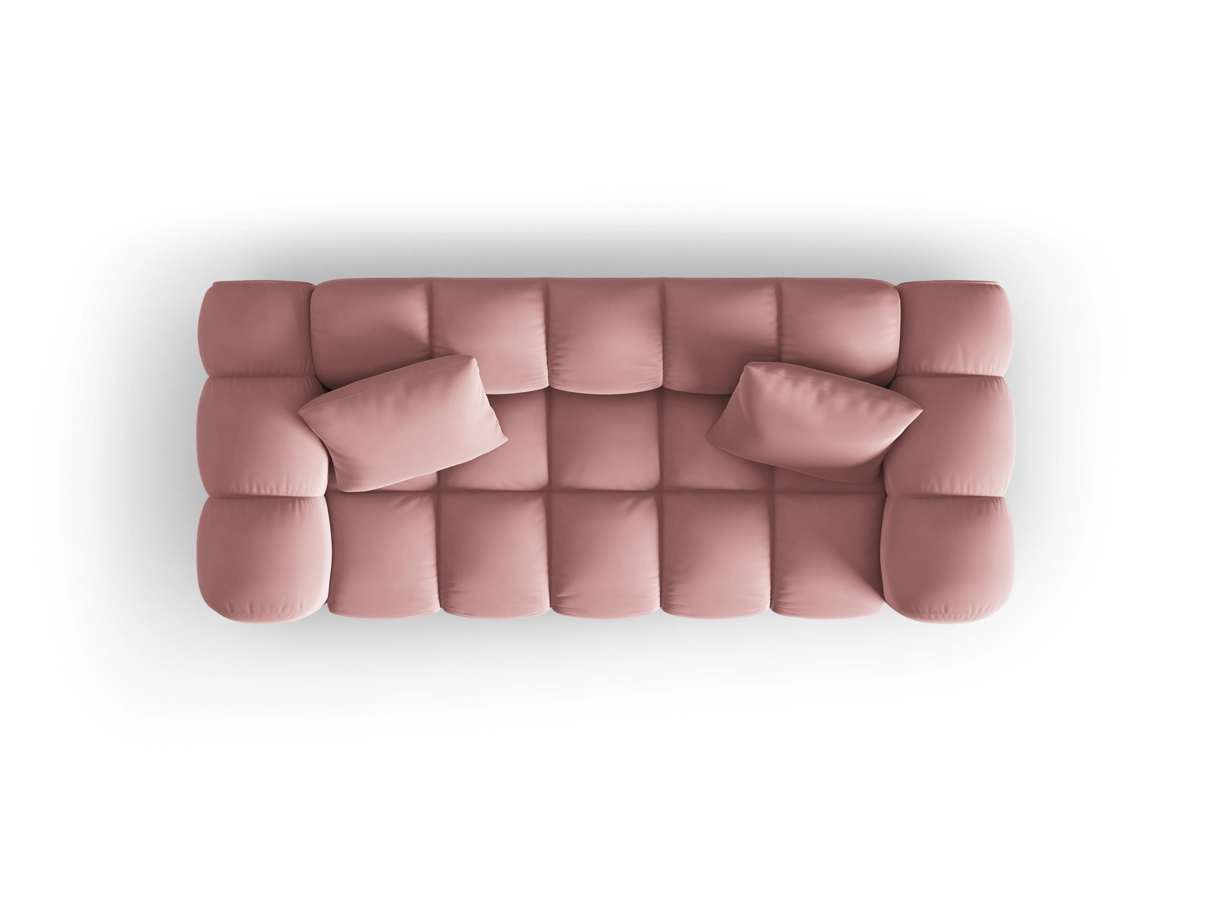 Sofa aksamitna 2-osobowa HALLEY różowy - Image 5