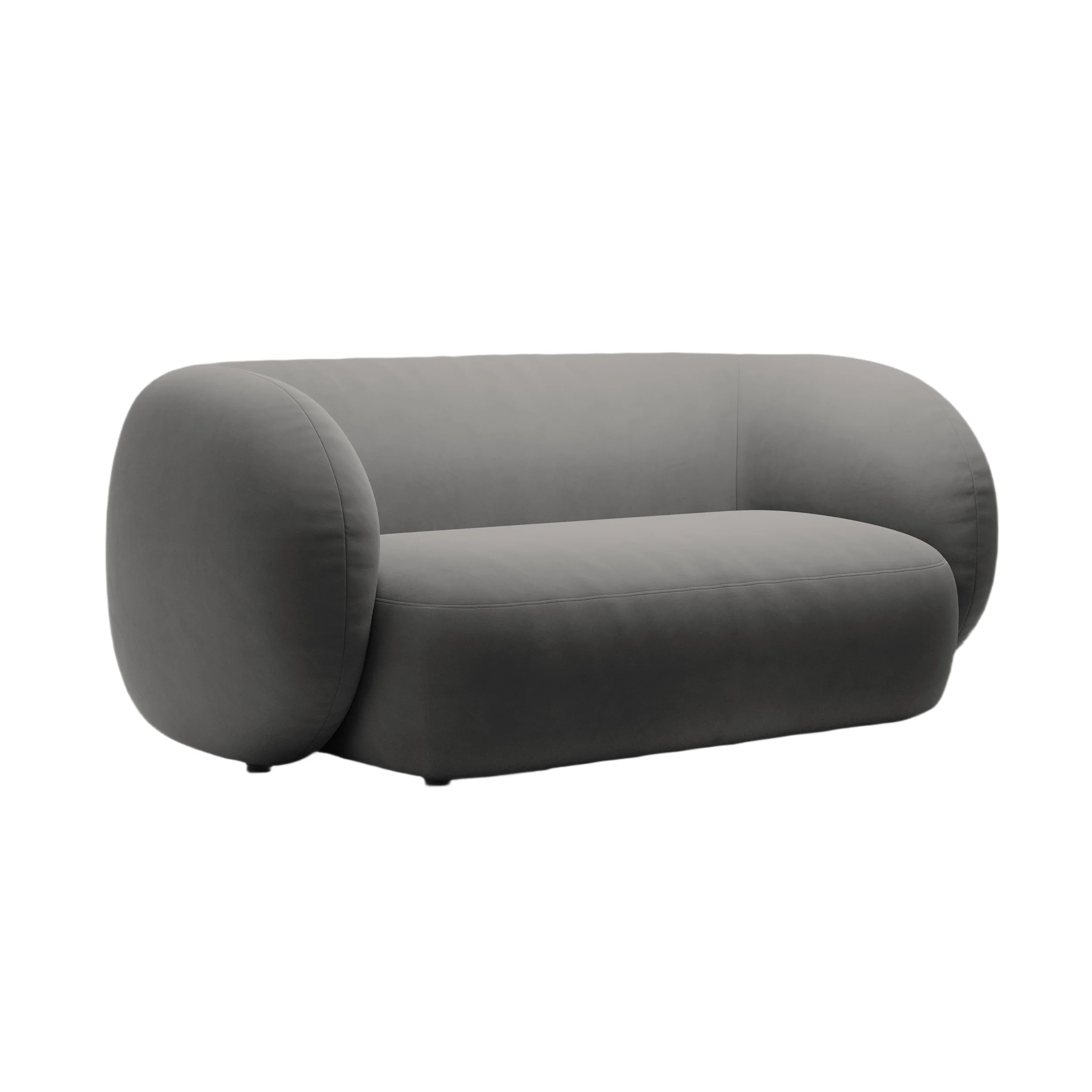 Sofa aksamitna 2-osobowa KATE ciemnoszary