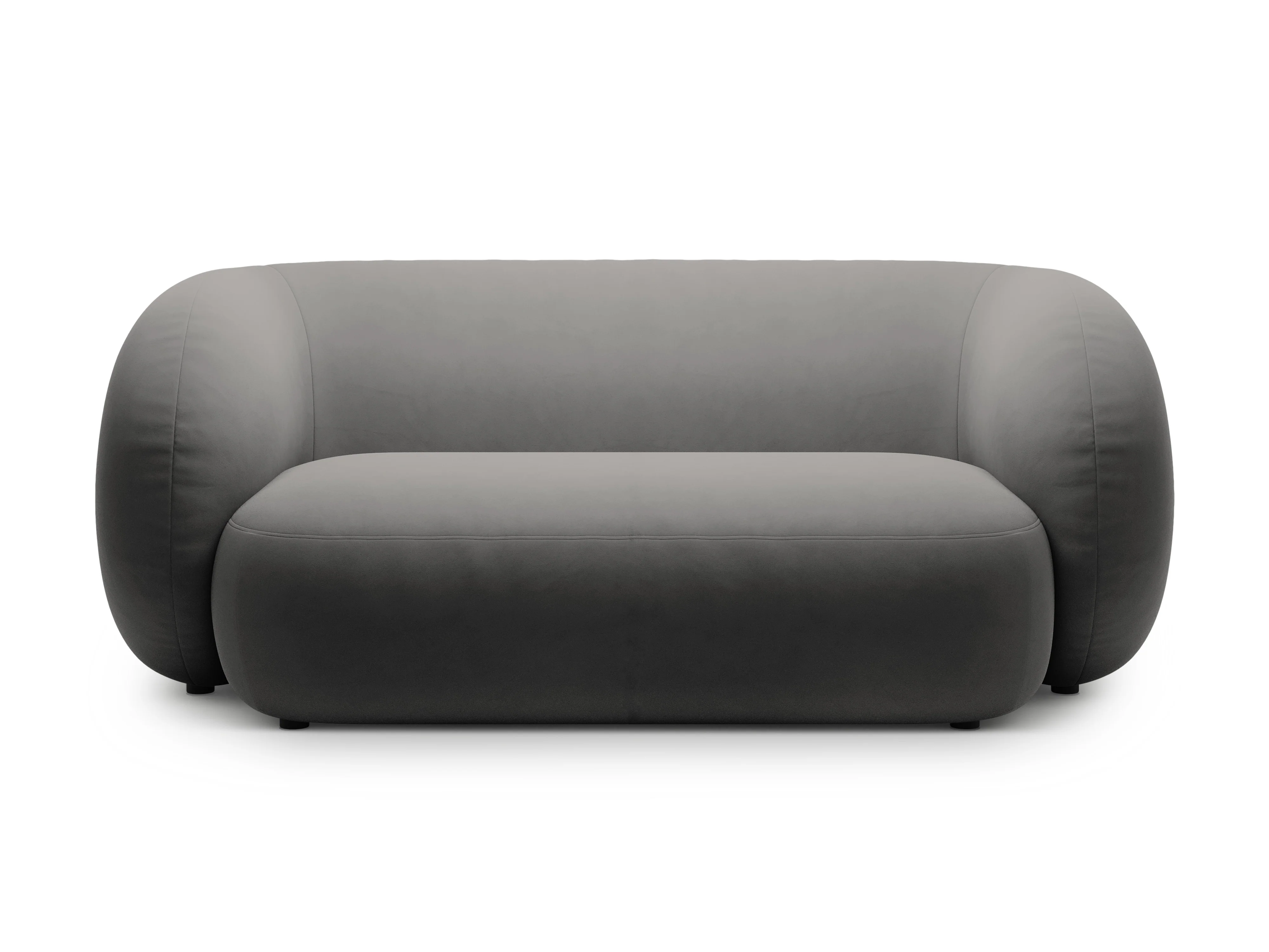 Sofa aksamitna 2-osobowa KATE ciemnoszary - Image 2