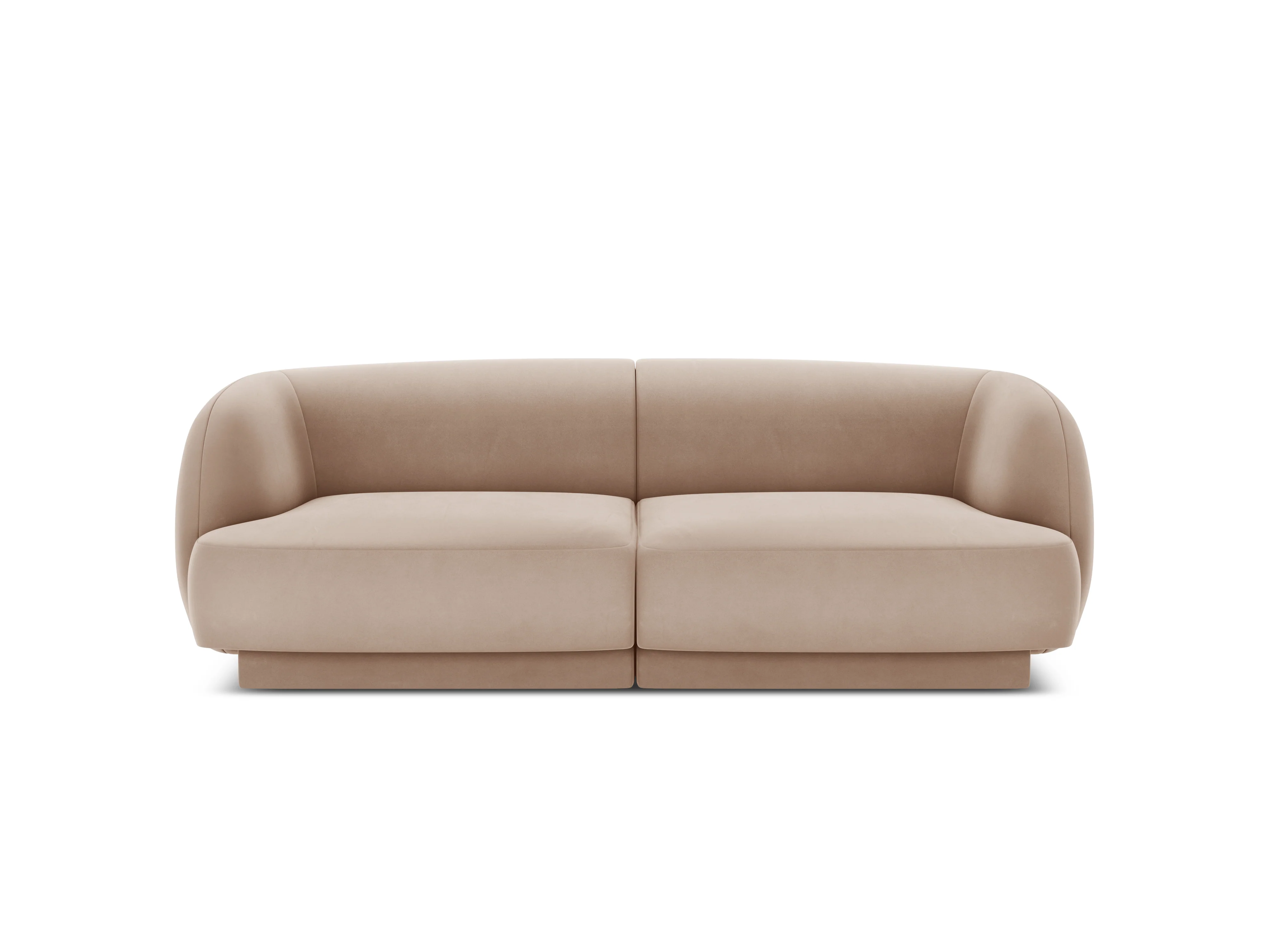 Sofa aksamitna 2-osobowa MILEY cappuccino - Image 3