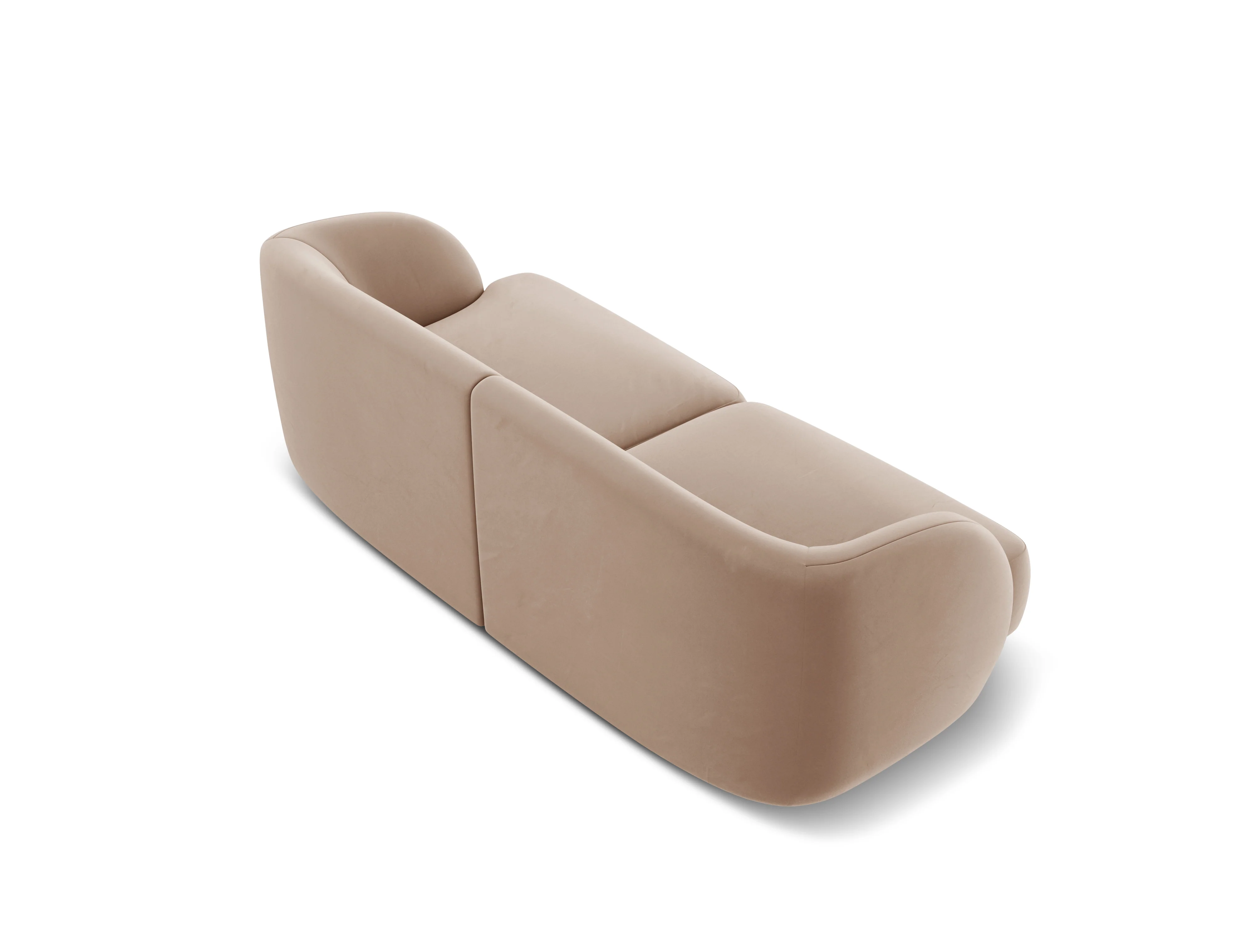 Sofa aksamitna 2-osobowa MILEY cappuccino - Image 4
