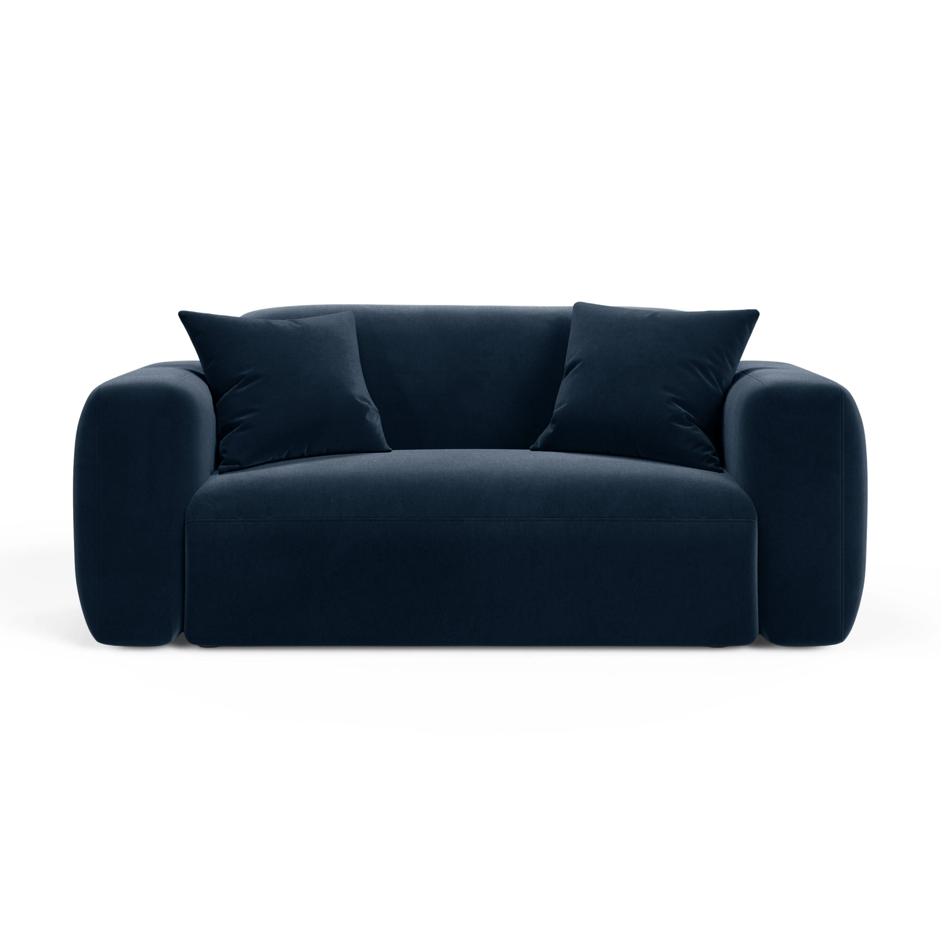 Sofa aksamitna 2-osobowa STRINO granatowy - Image 2