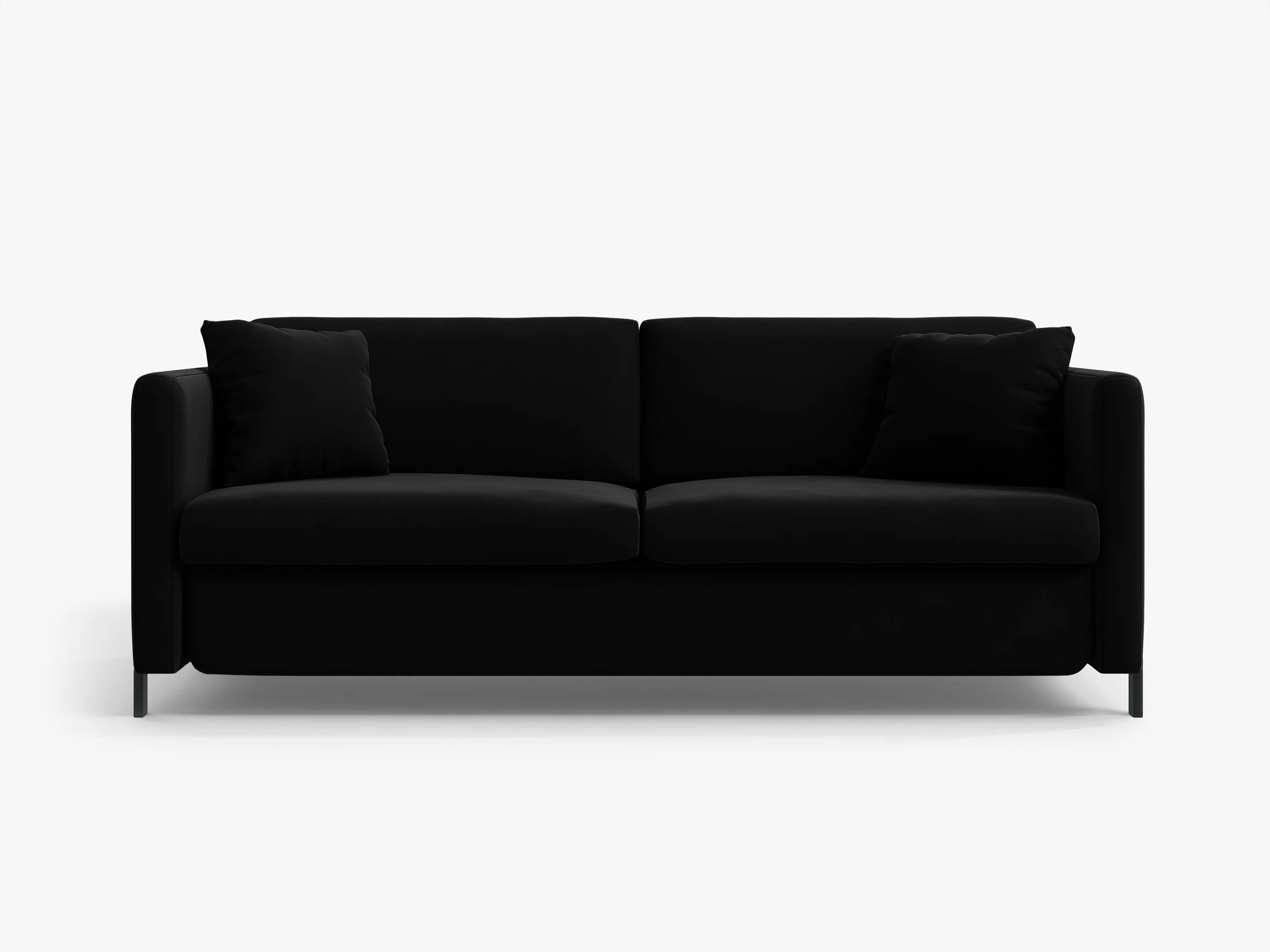 Sofa aksamitna 2-osobowa z funkcją spania GLORIA czarny - Image 3