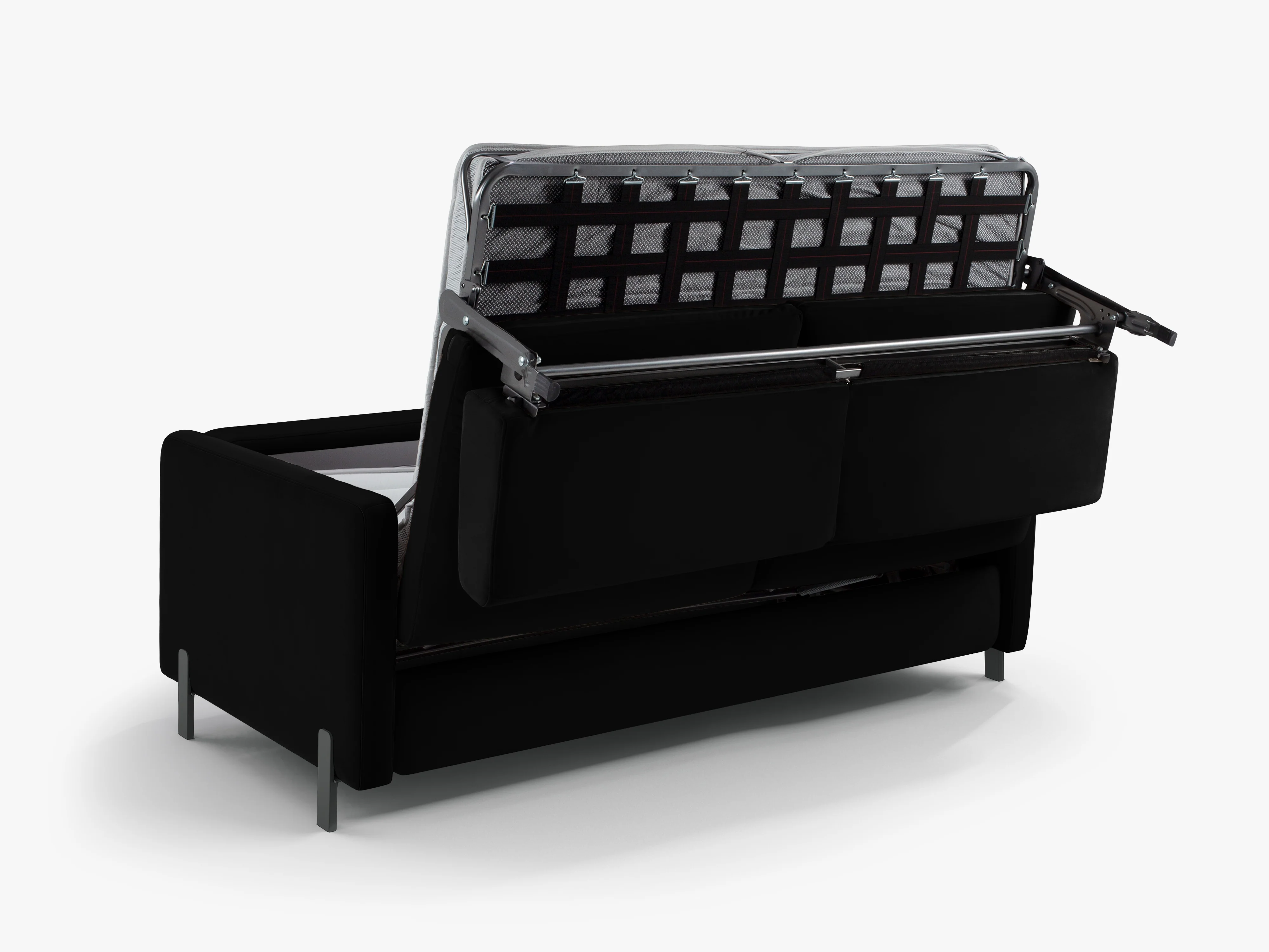 Sofa aksamitna 2-osobowa z funkcją spania GLORIA czarny - Image 6