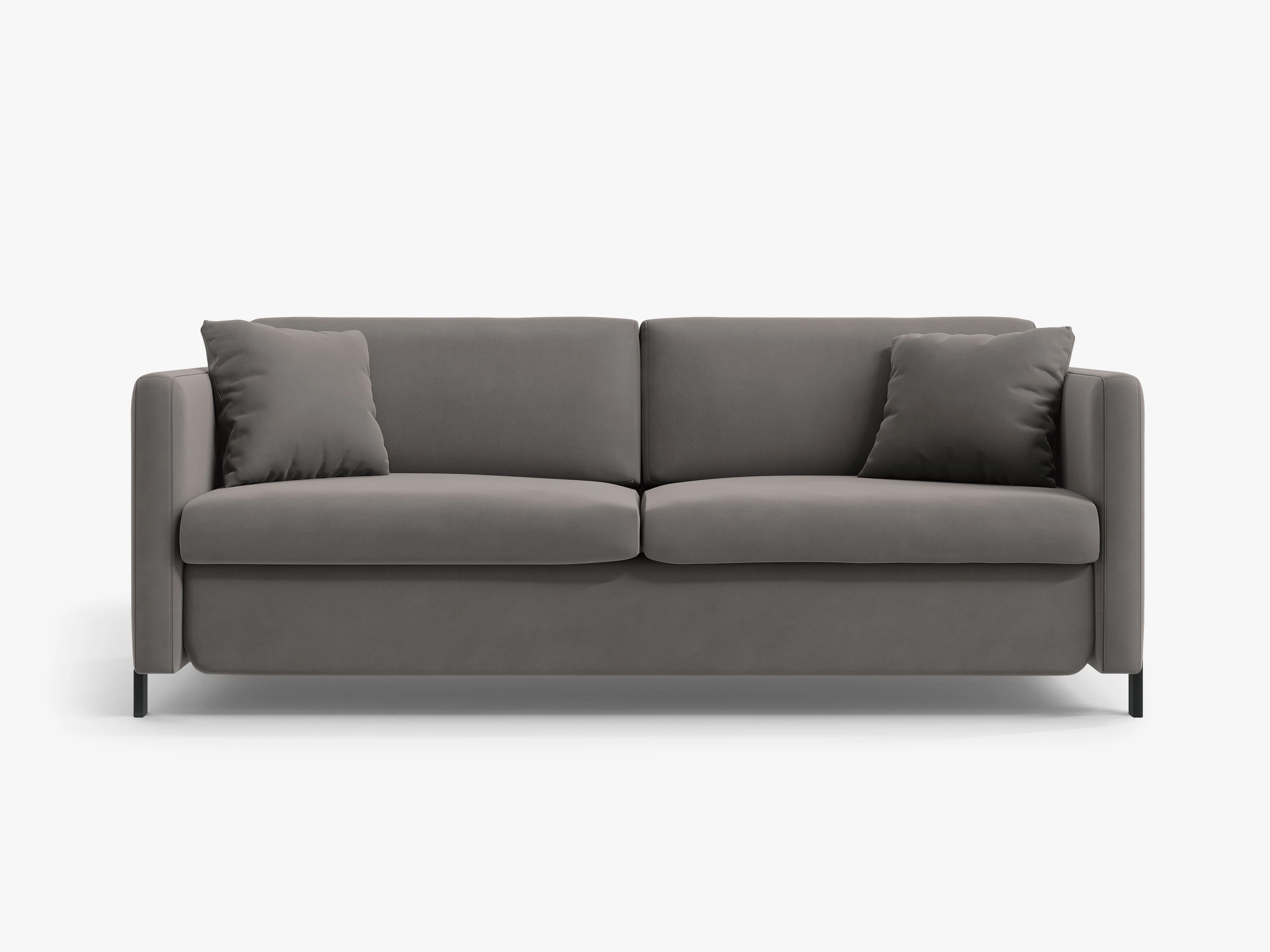 Sofa aksamitna 2-osobowa z funkcją spania GLORIA szary - Image 3