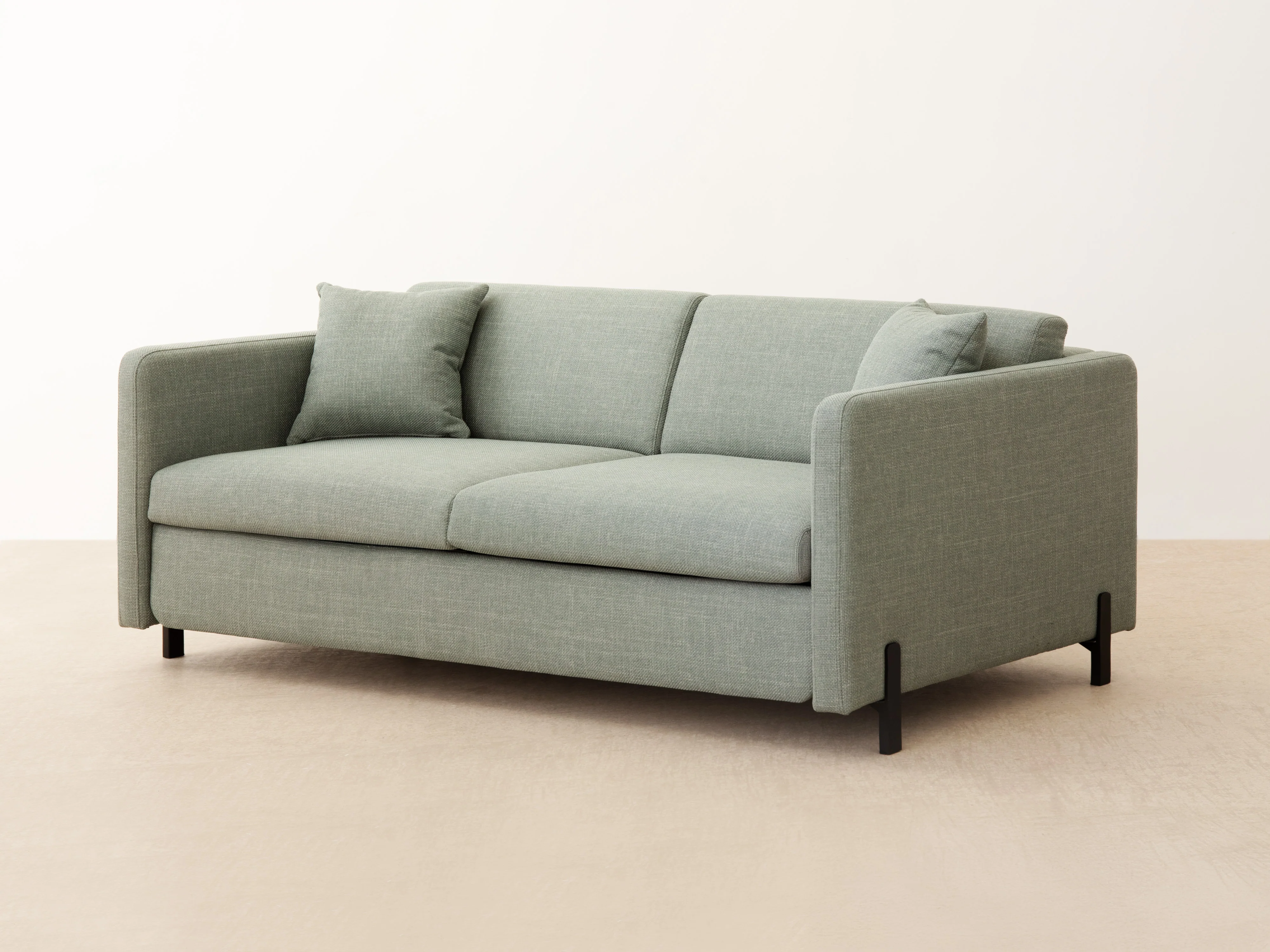 Sofa aksamitna 2-osobowa z funkcją spania GLORIA beżowy - Image 10