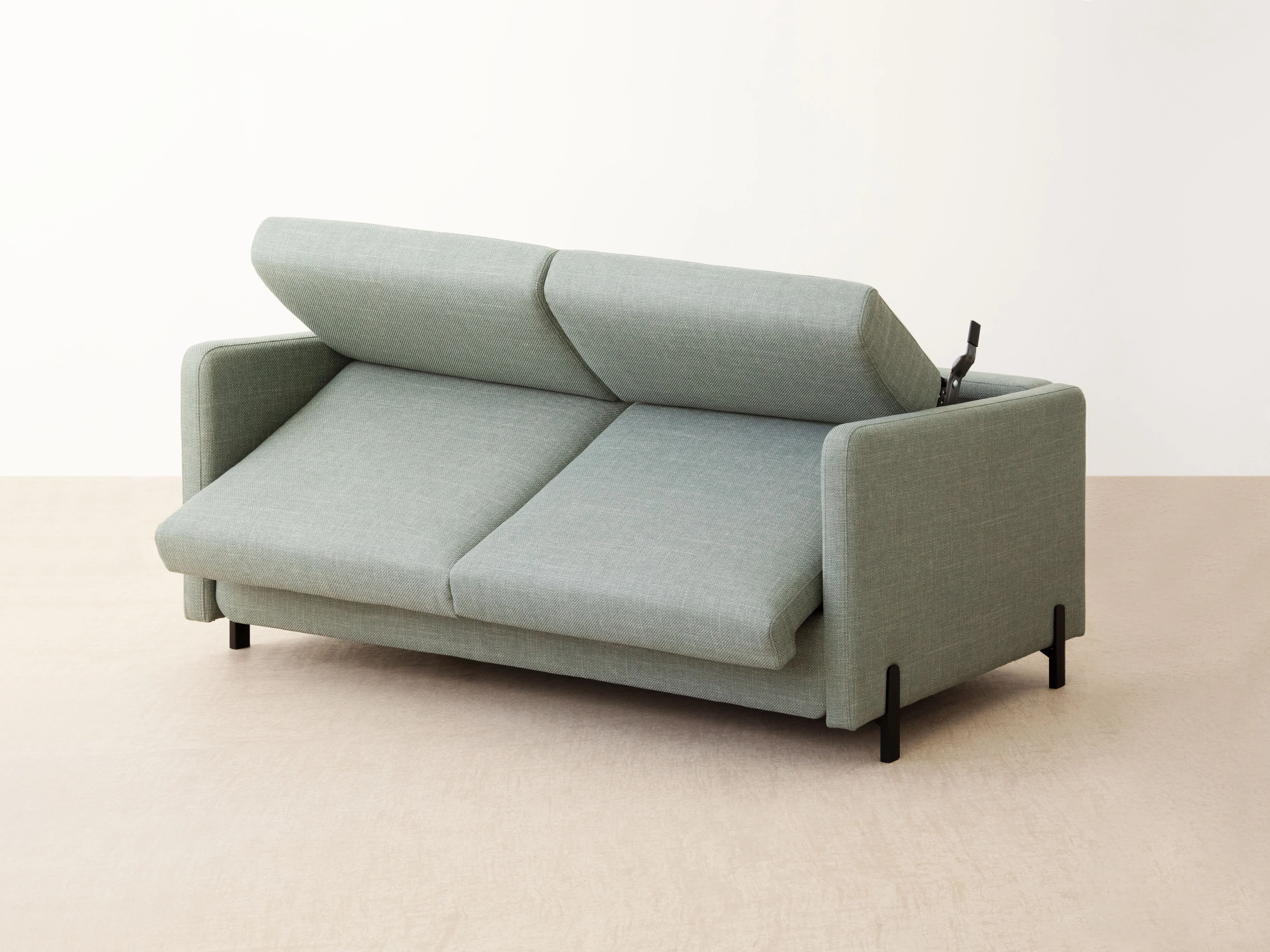 Sofa aksamitna 2-osobowa z funkcją spania GLORIA beżowy - Image 13