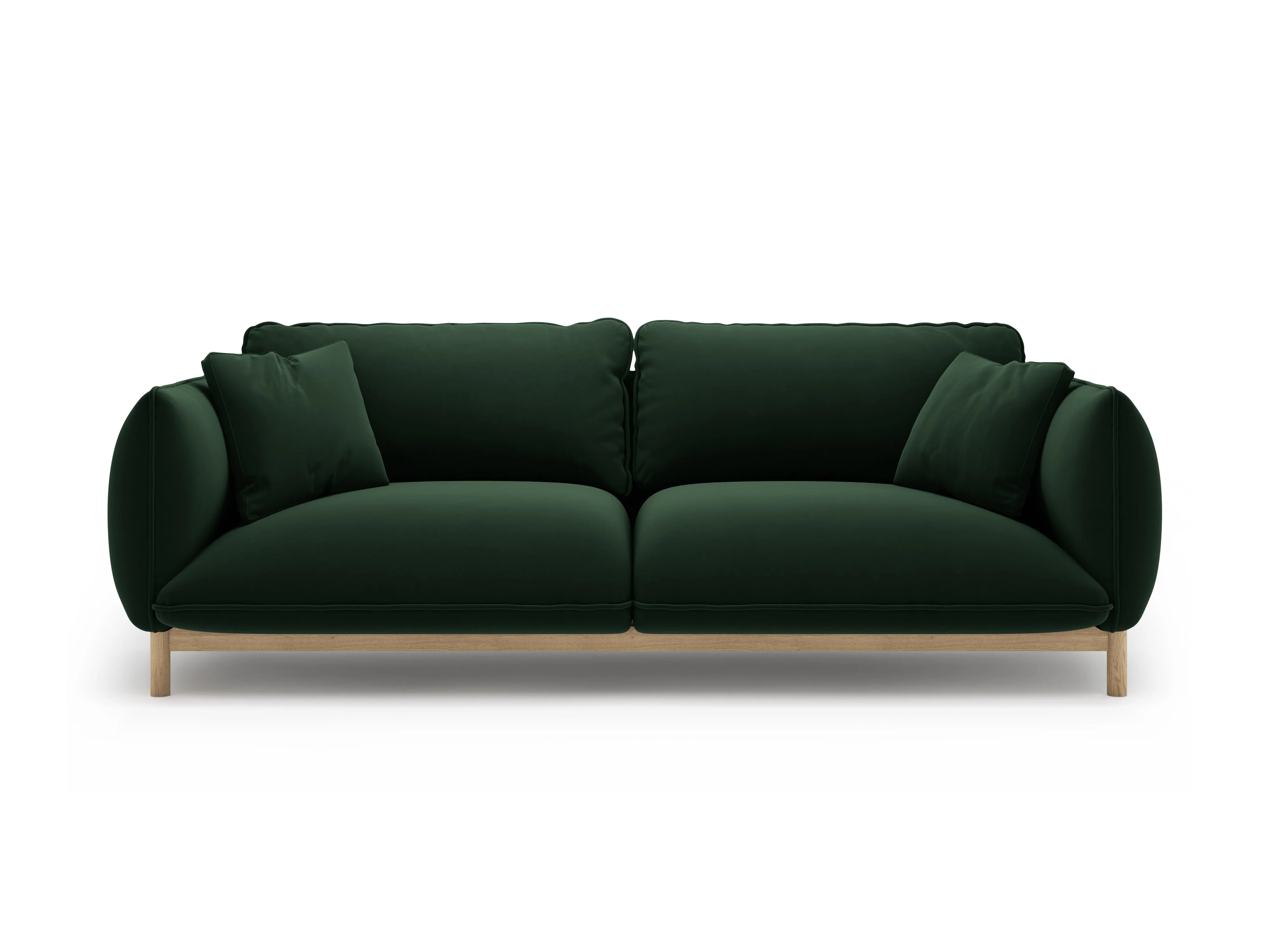 Sofa aksamitna 3-osobowa ADA butelkowa zieleń - Image 5