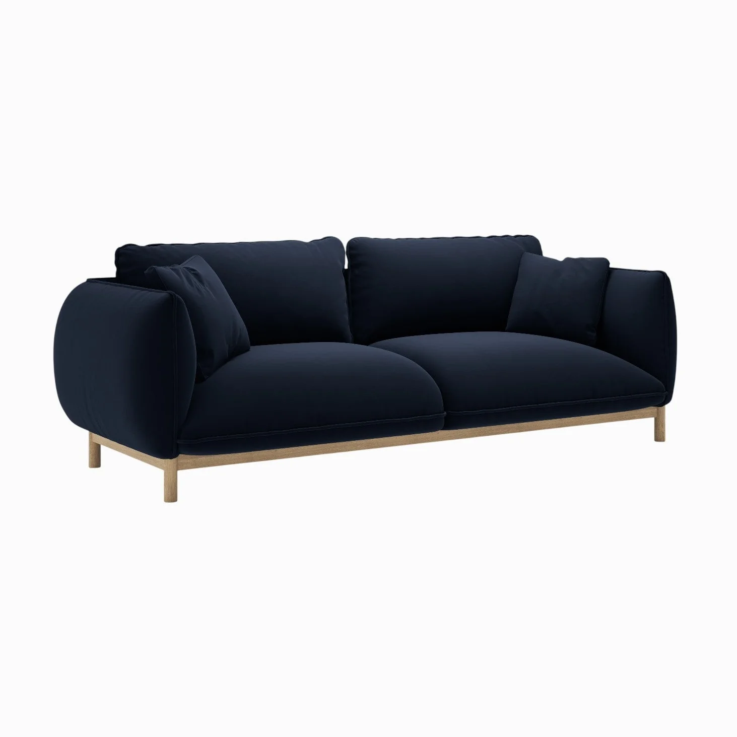 Sofa aksamitna 3-osobowa ADA granat królewski
