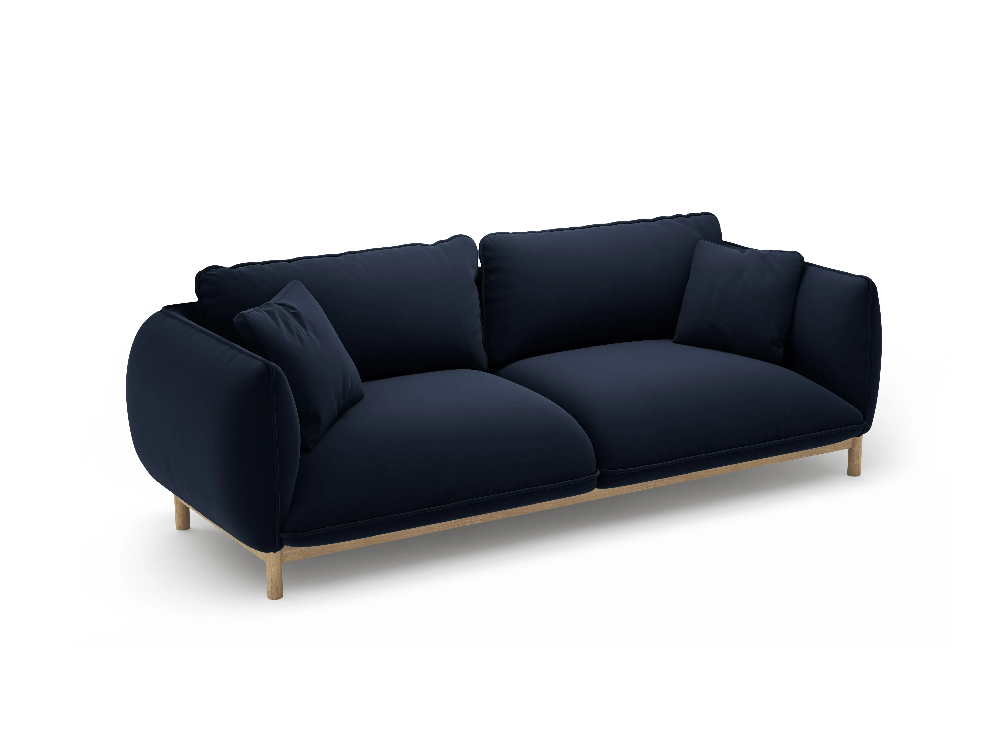 Sofa aksamitna 3-osobowa ADA granat królewski - Image 3