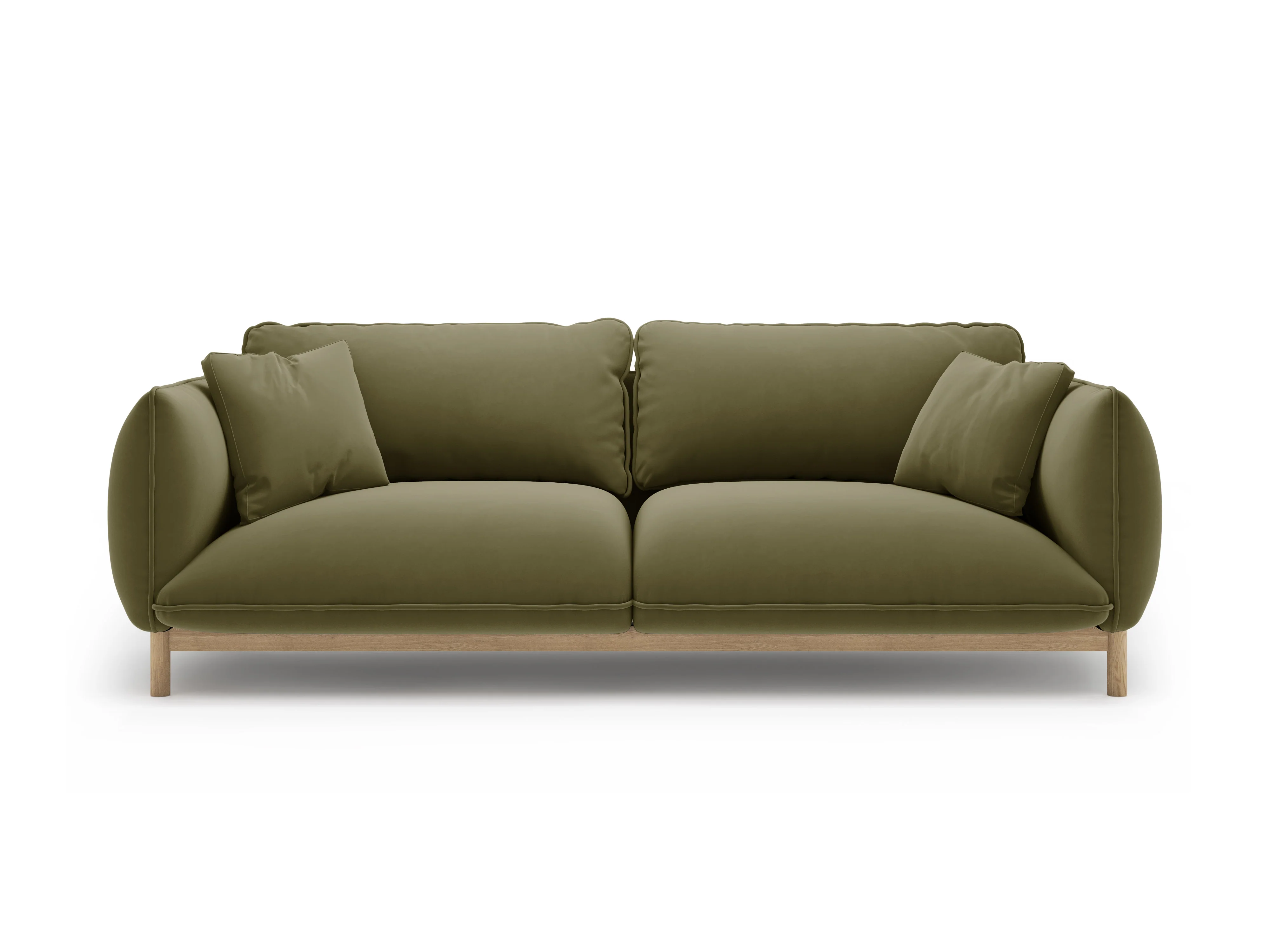 Sofa aksamitna 3-osobowa ADA jasnozielony - Image 3