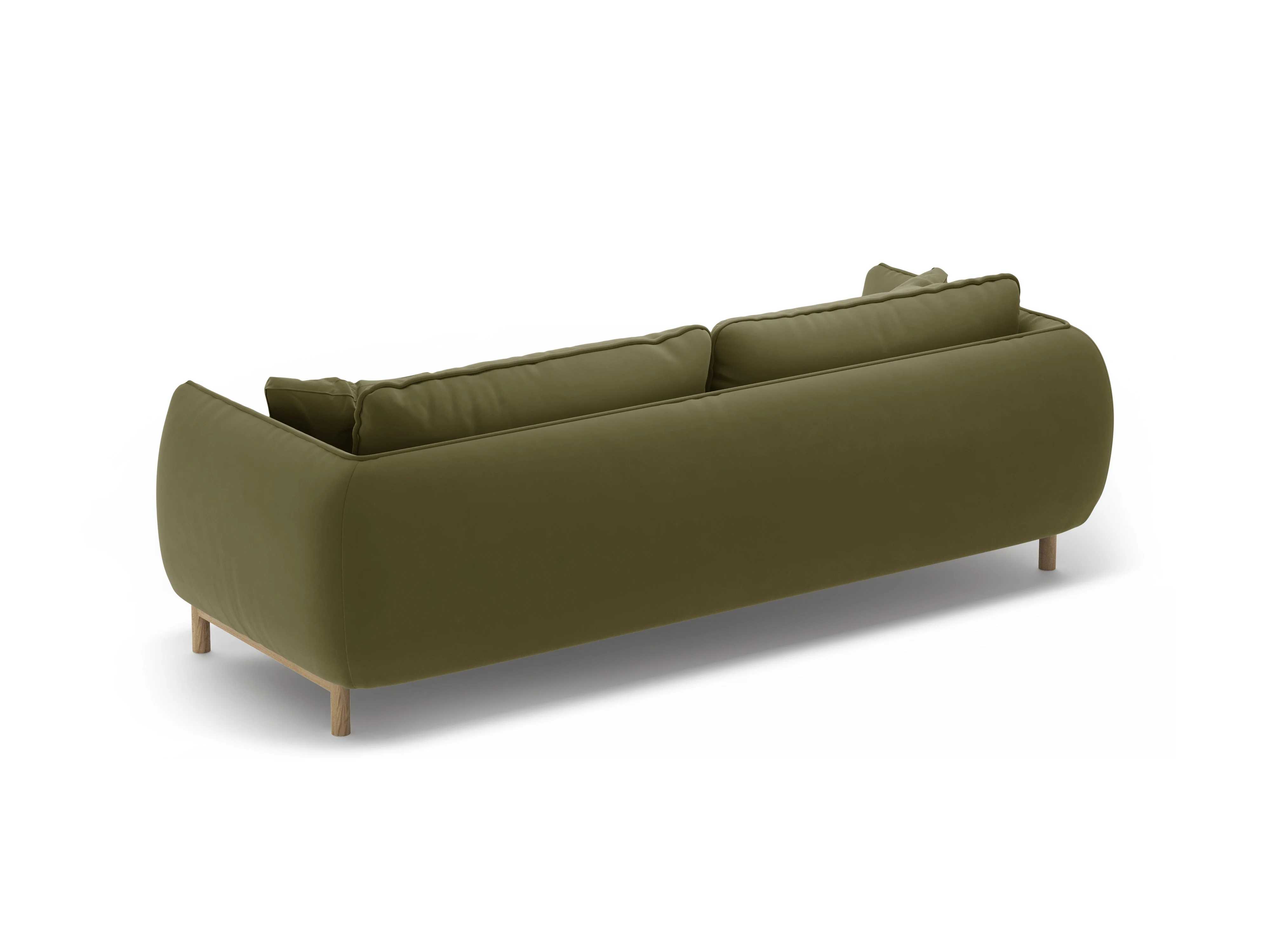 Sofa aksamitna 3-osobowa ADA jasnozielony - Image 5