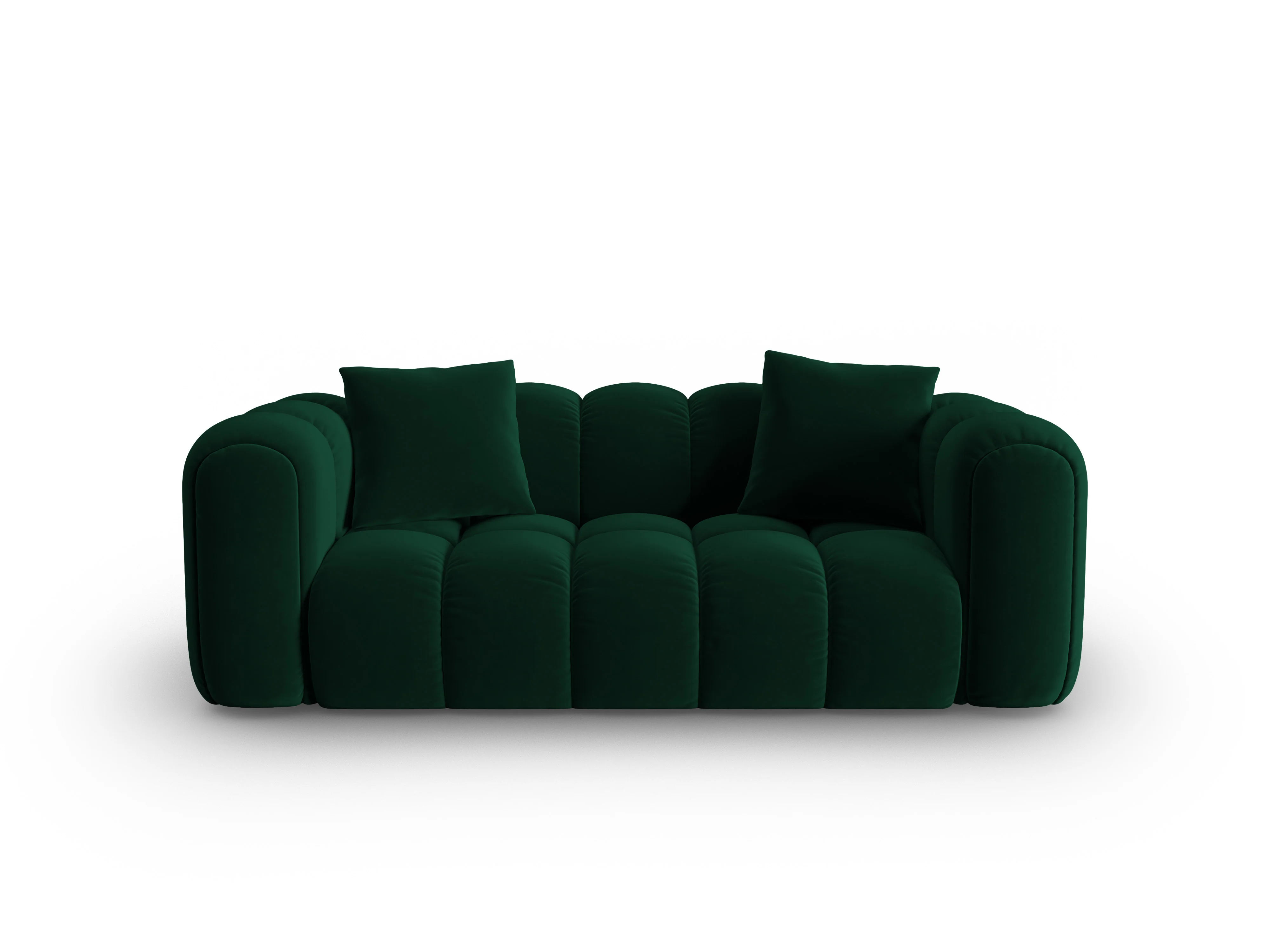 Sofa aksamitna 3-osobowa ASTRO butelkowa zieleń - Image 2
