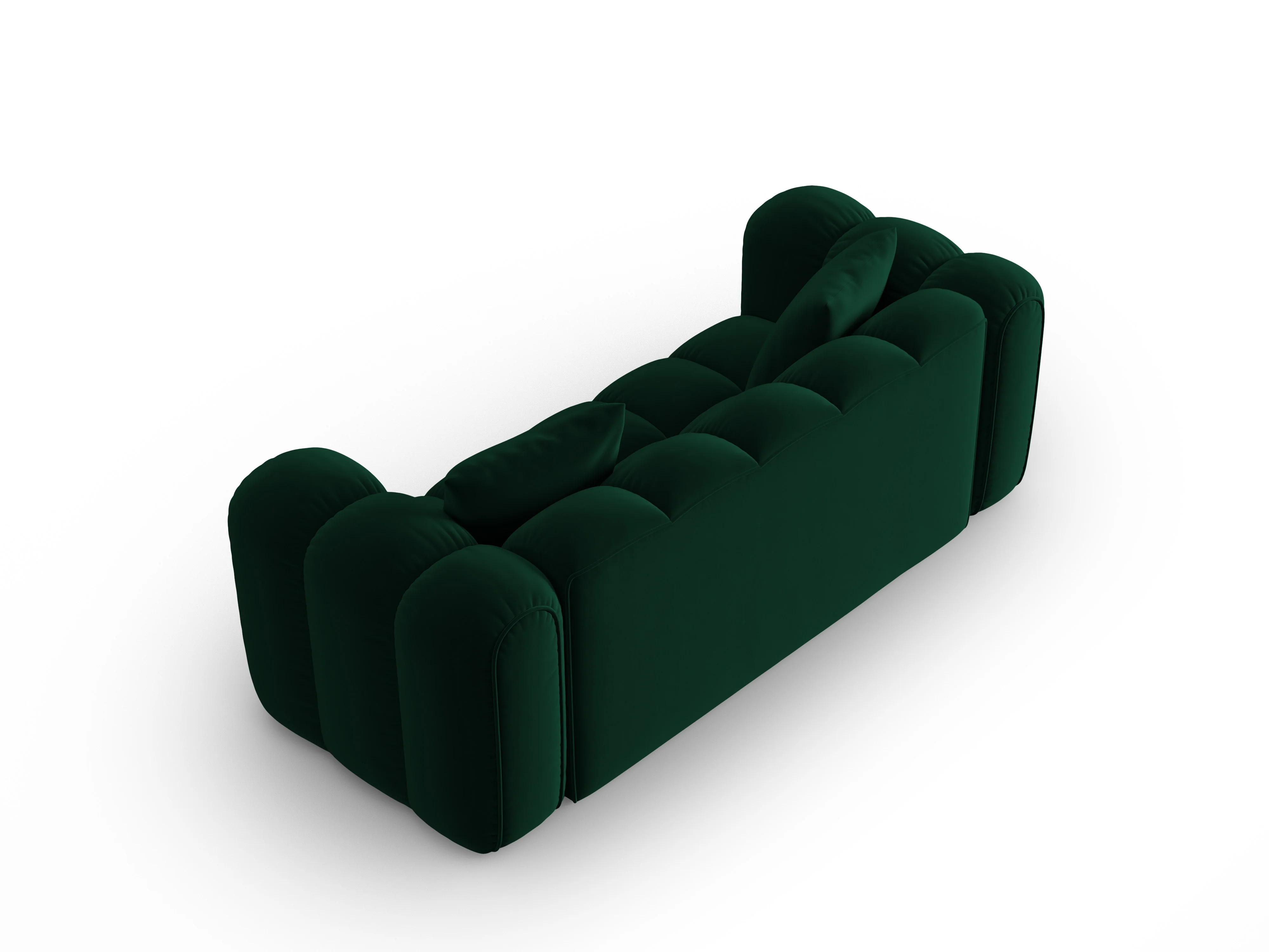 Sofa aksamitna 3-osobowa ASTRO butelkowa zieleń - Image 3