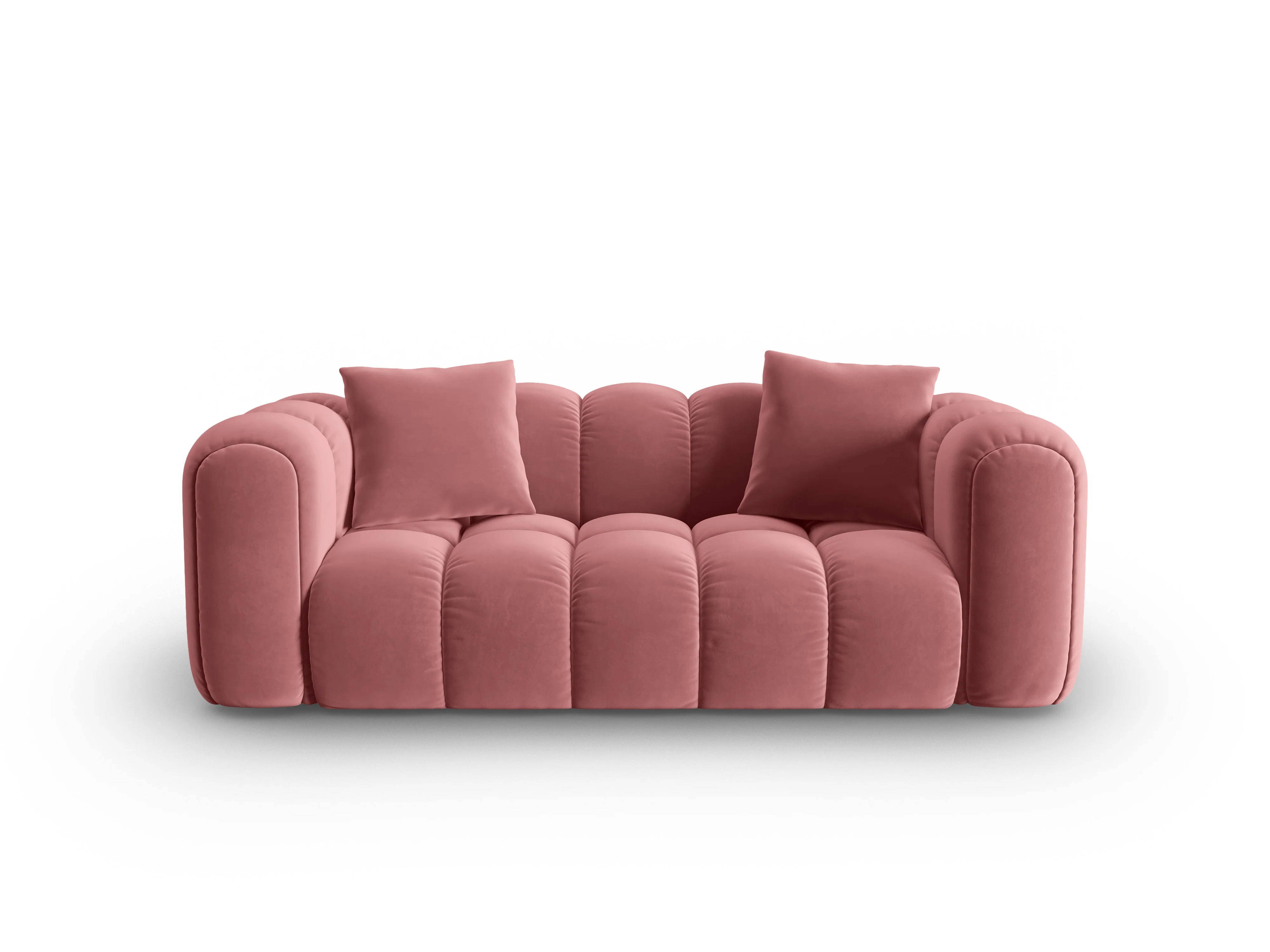 Sofa aksamitna 3-osobowa ASTRO różowy - Image 2