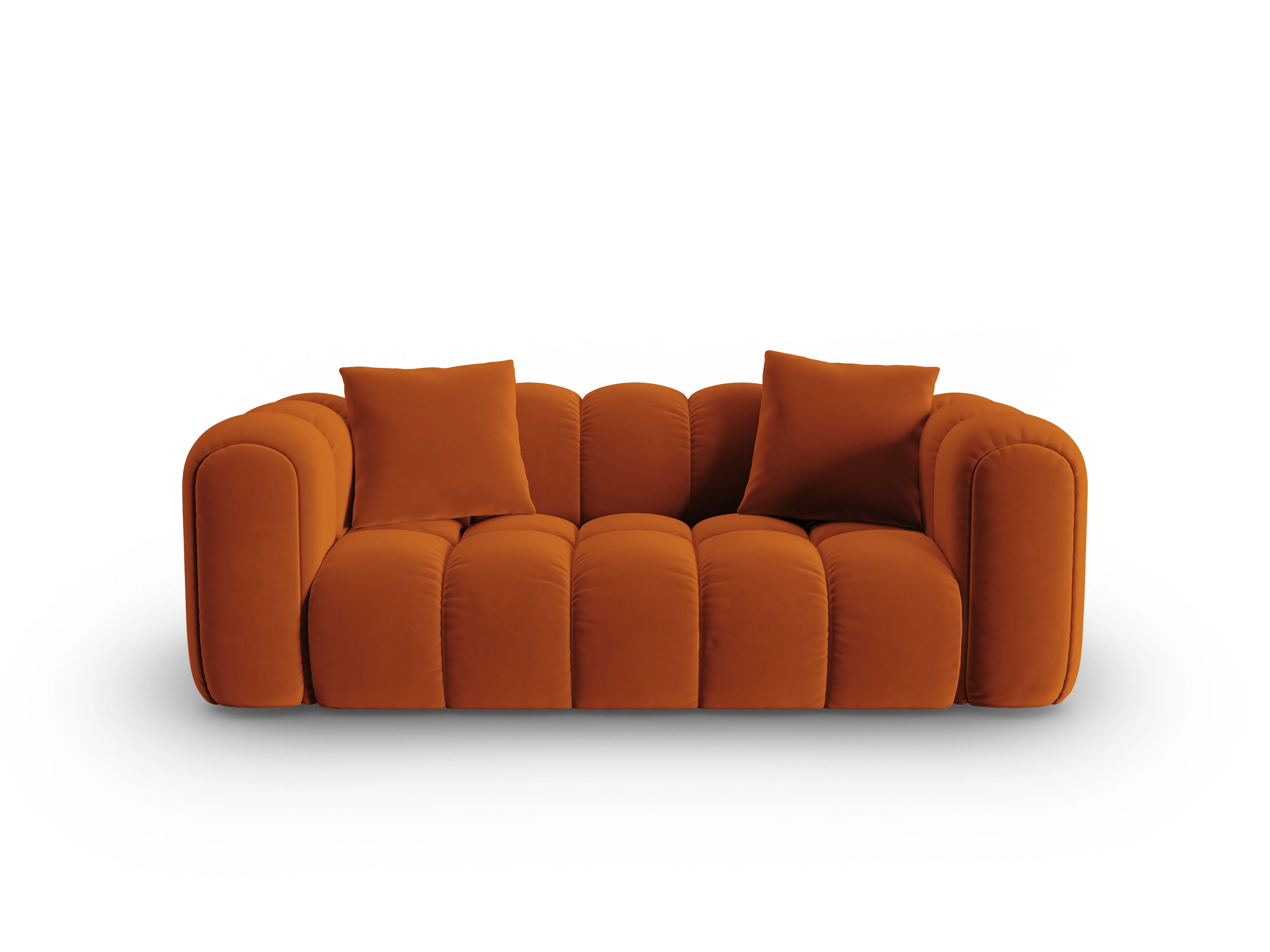 Sofa aksamitna 3-osobowa ASTRO rudy - Image 2