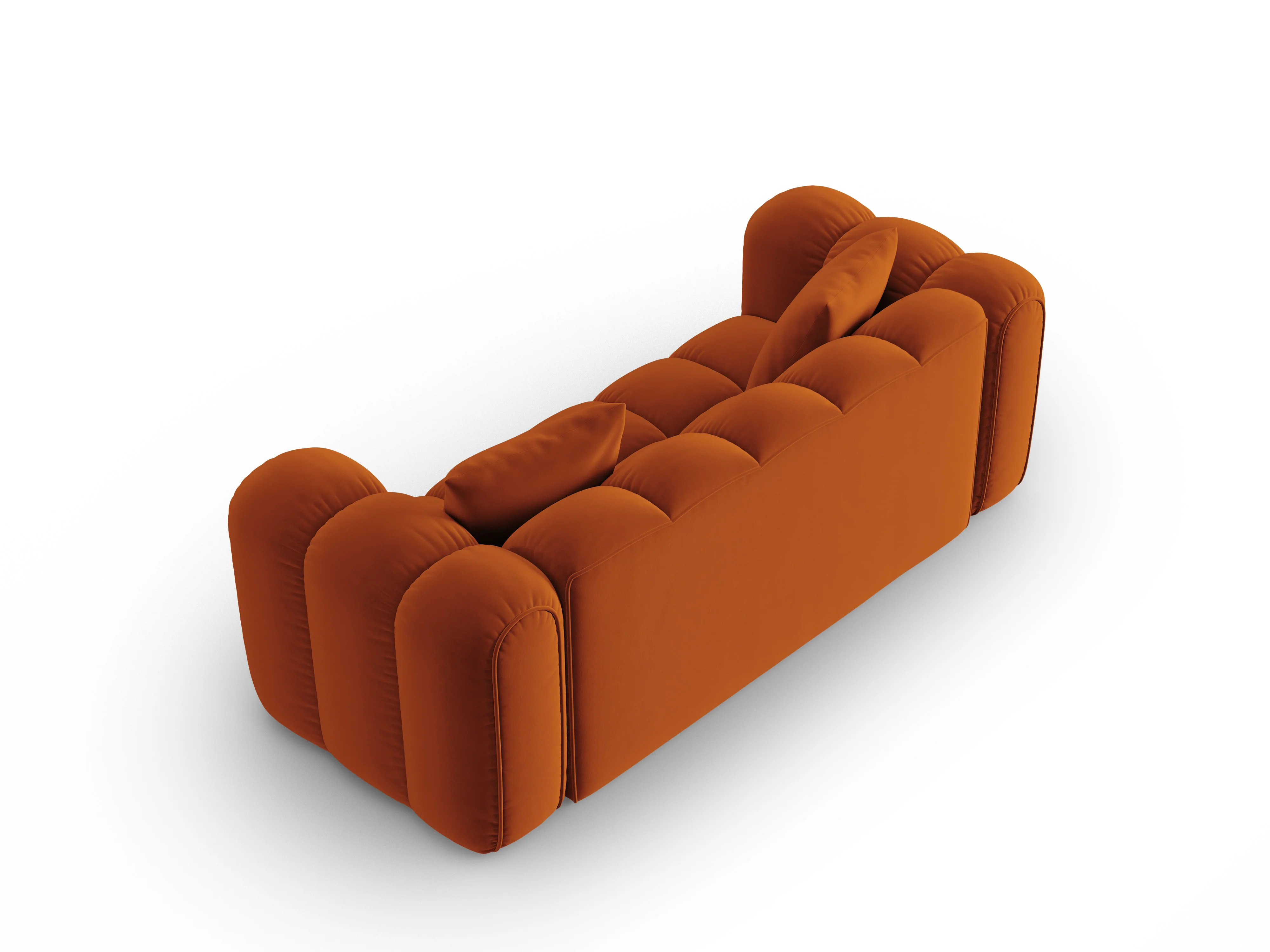 Sofa aksamitna 3-osobowa ASTRO rudy - Image 3