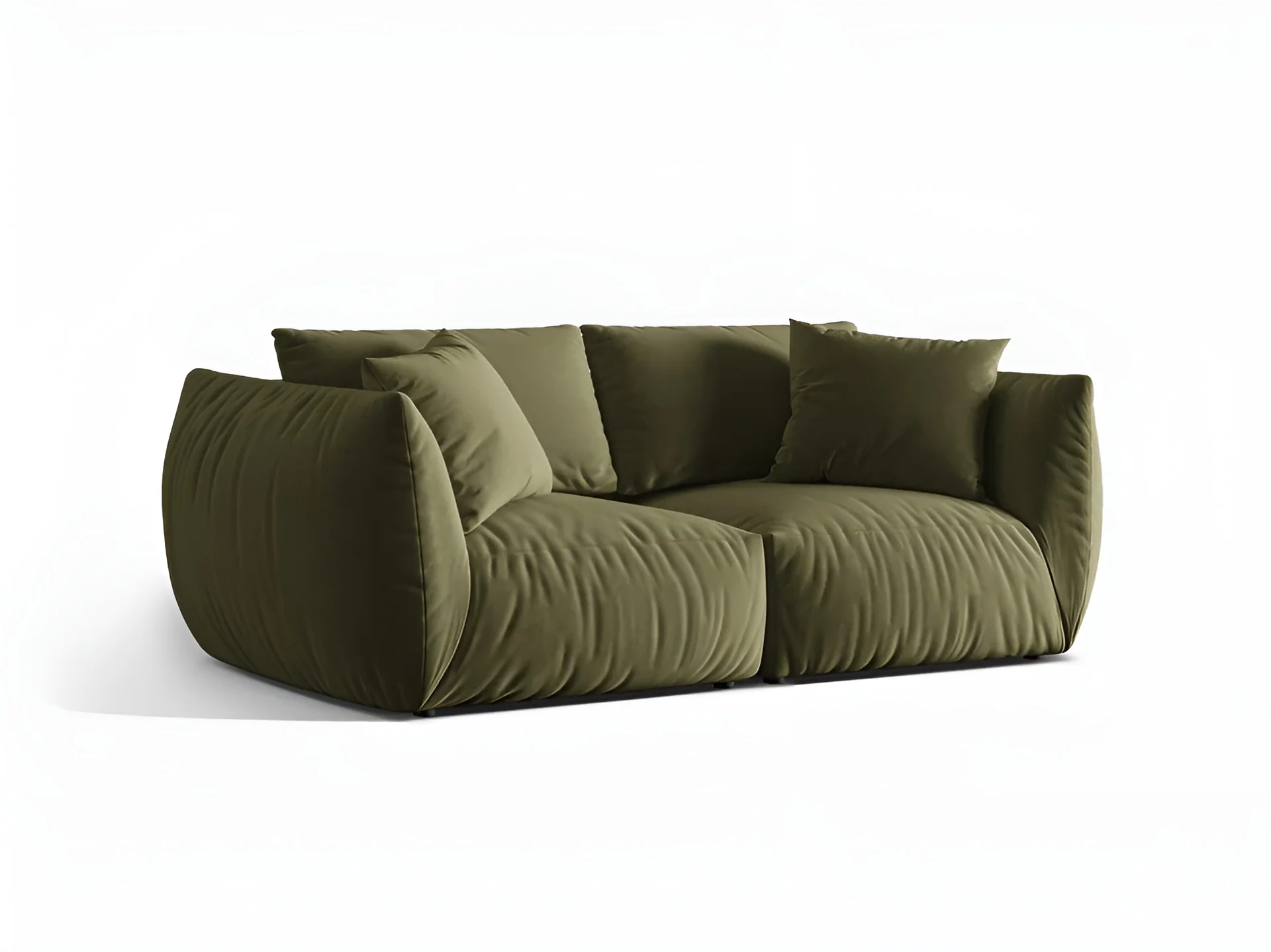 Sofa aksamitna 3-osobowa CHRIS jasnozielony - Image 5