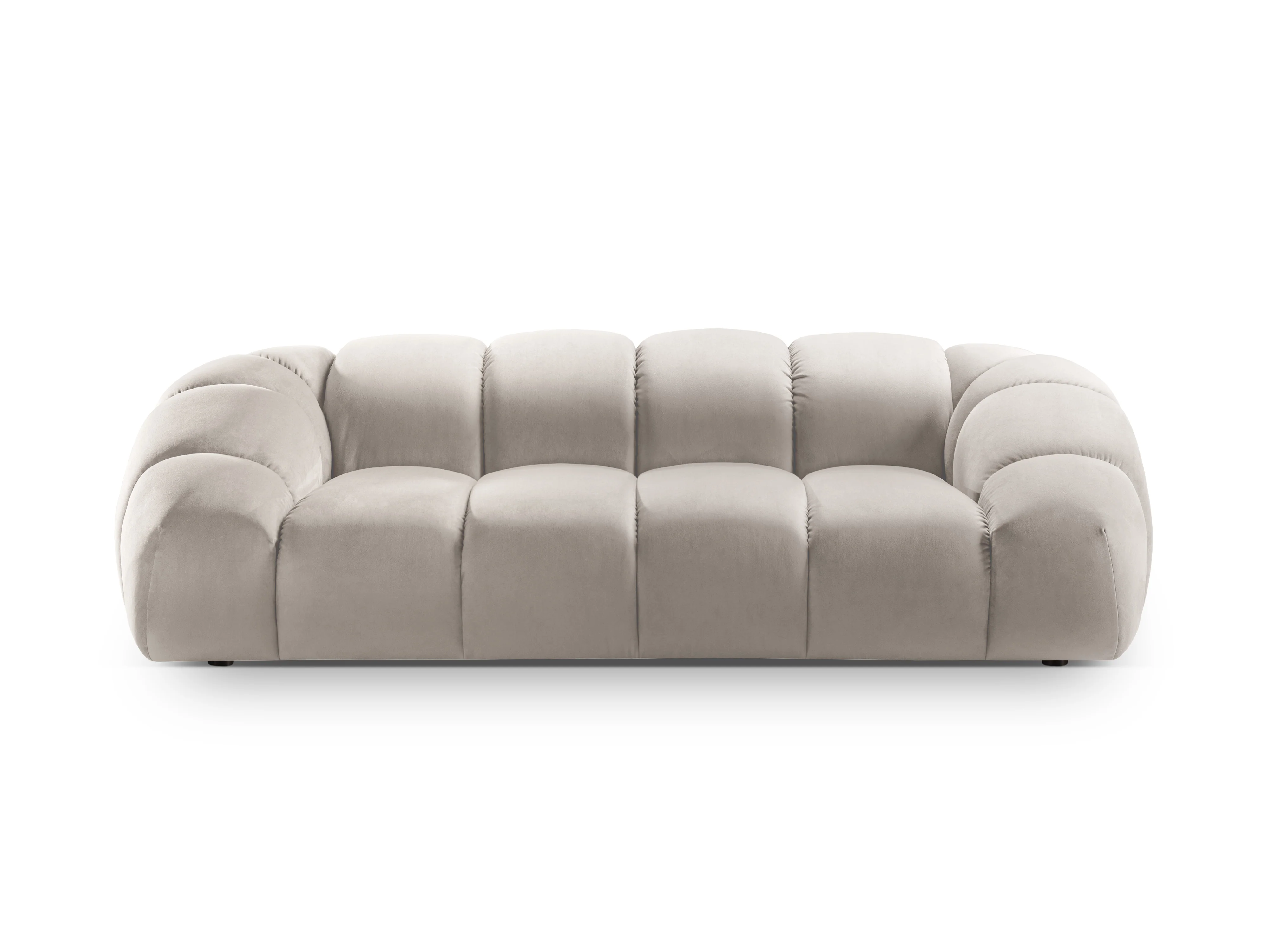 Sofa aksamitna 3-osobowa DIANA beżowy - Image 3