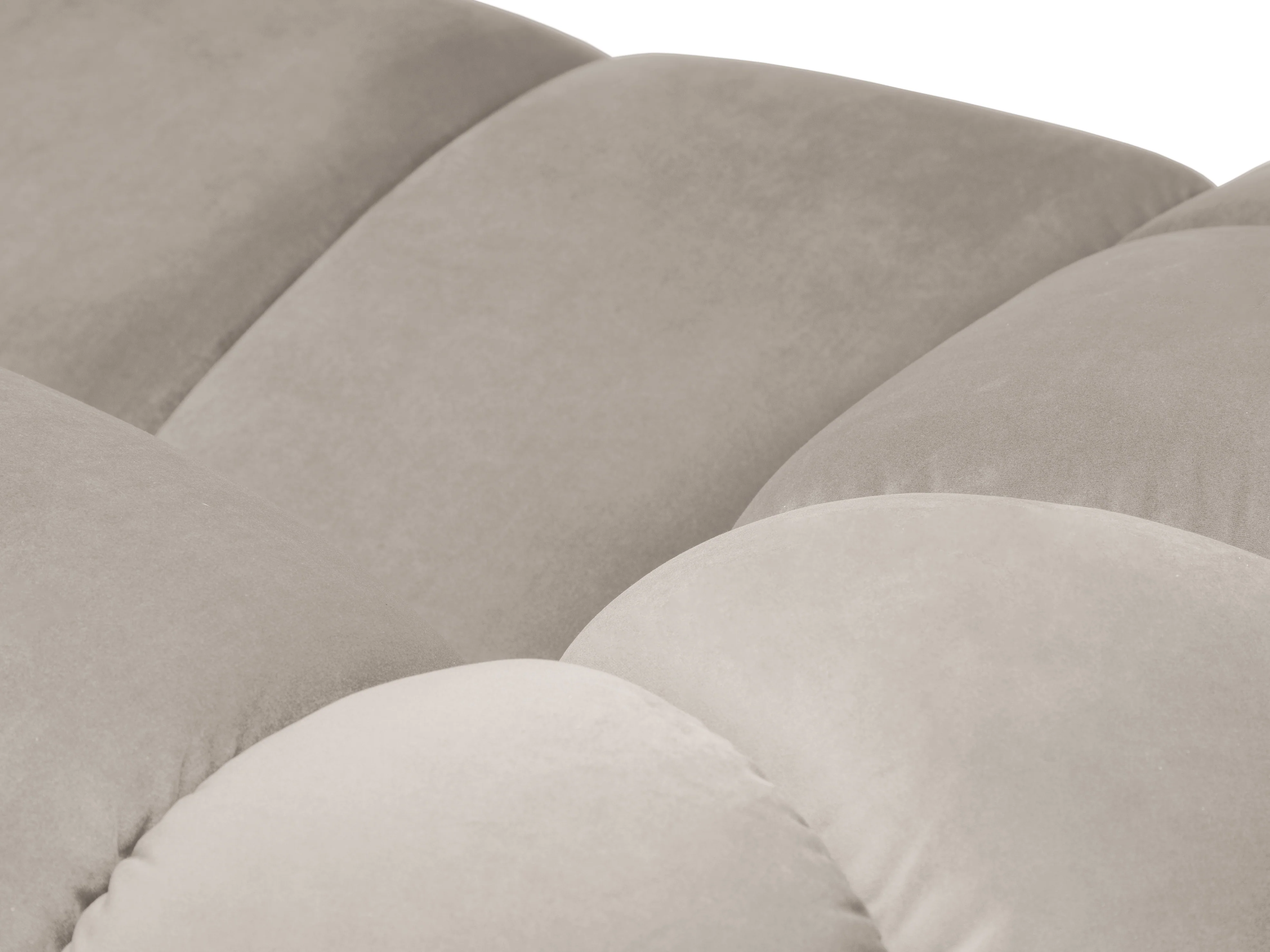Sofa aksamitna 3-osobowa DIANA beżowy - Image 5