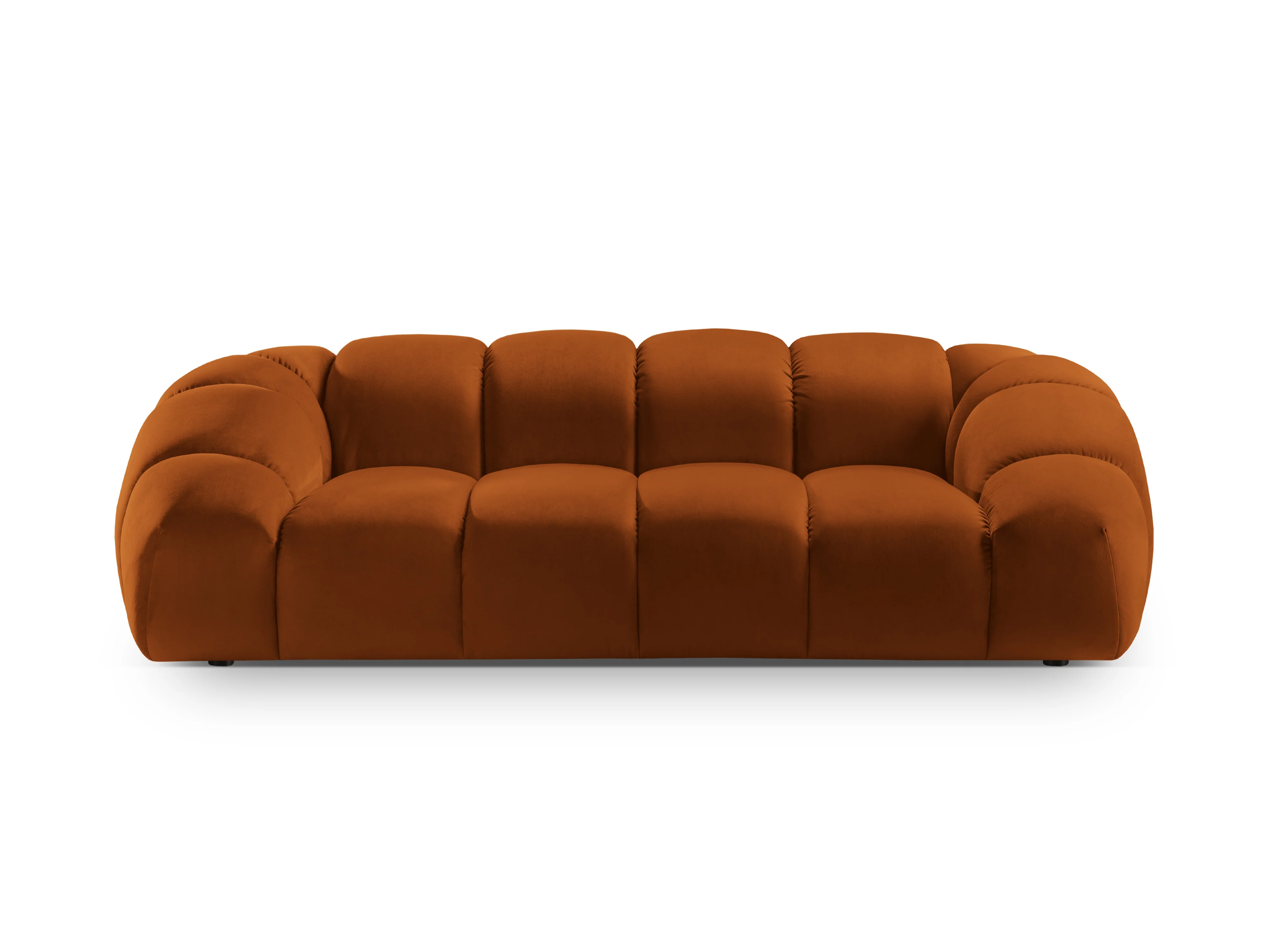 Sofa aksamitna 3-osobowa DIANA terracotta - Image 3